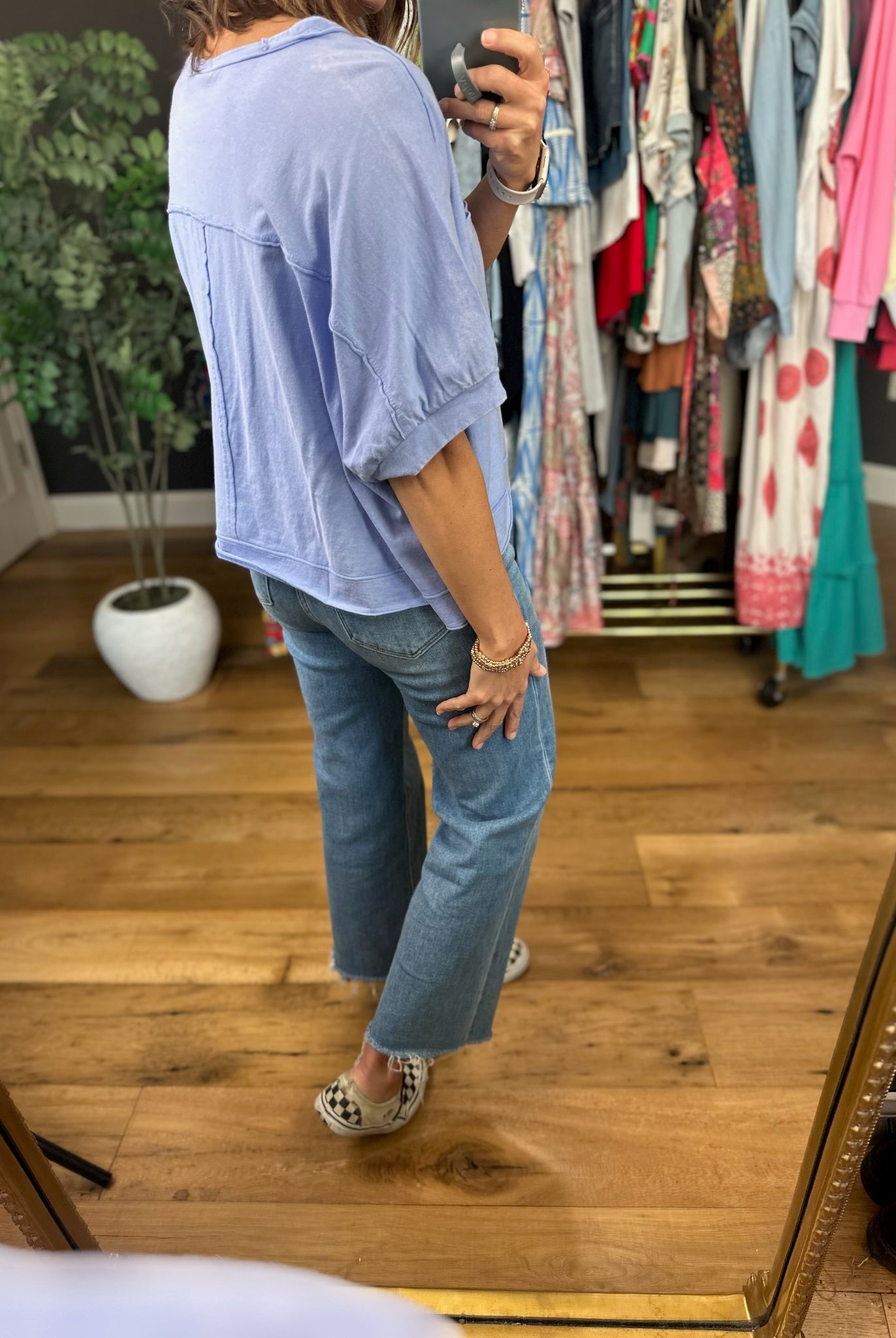 Wide Open Spaces Flowy Tee-Short Sleeves-Very J-Anna Kaytes Boutique, Women's Fashion Boutique in Grinnell, Iowa