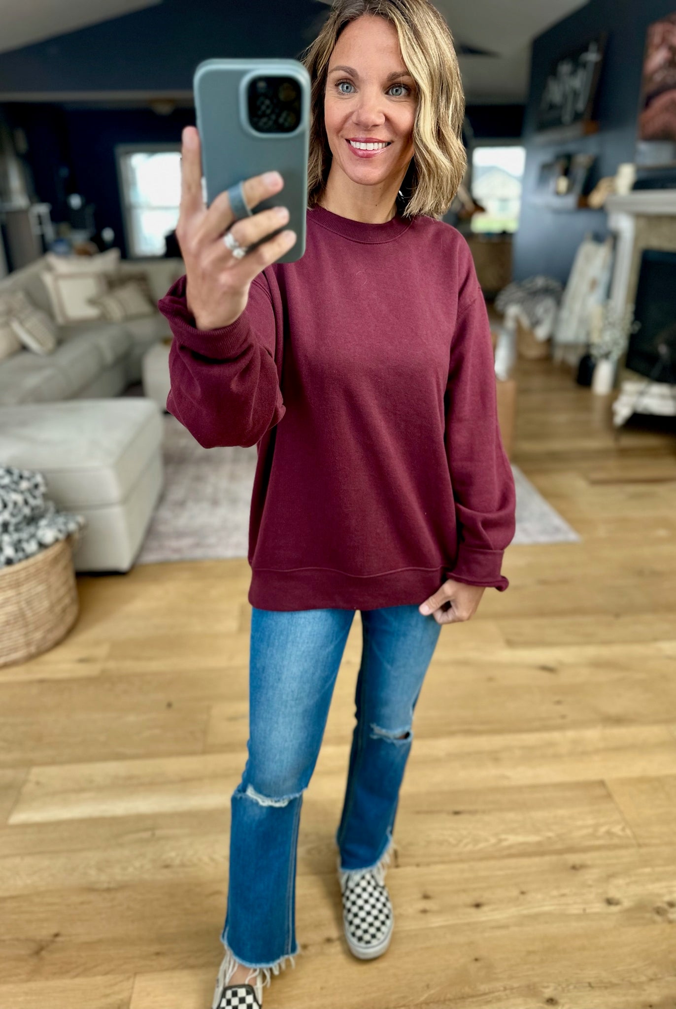 Move Along Z-Supply Crewneck Sweatshirt-Sweaters-Z Supply-Anna Kaytes Boutique, Women's Fashion Boutique in Grinnell, Iowa