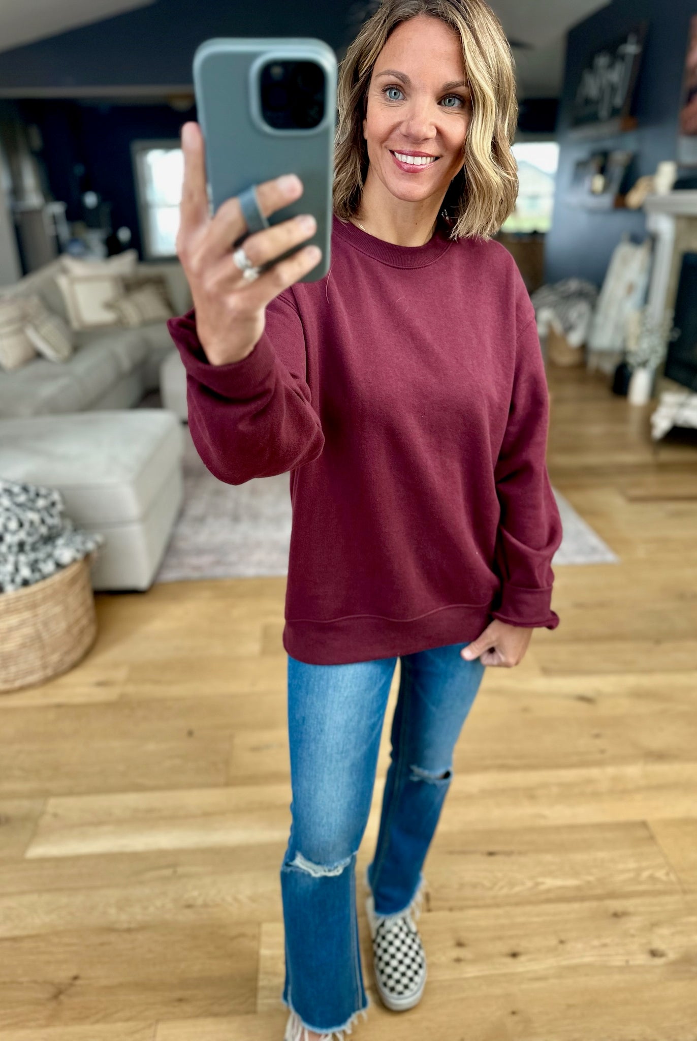 Move Along Z-Supply Crewneck Sweatshirt-Sweaters-Z Supply-Anna Kaytes Boutique, Women's Fashion Boutique in Grinnell, Iowa