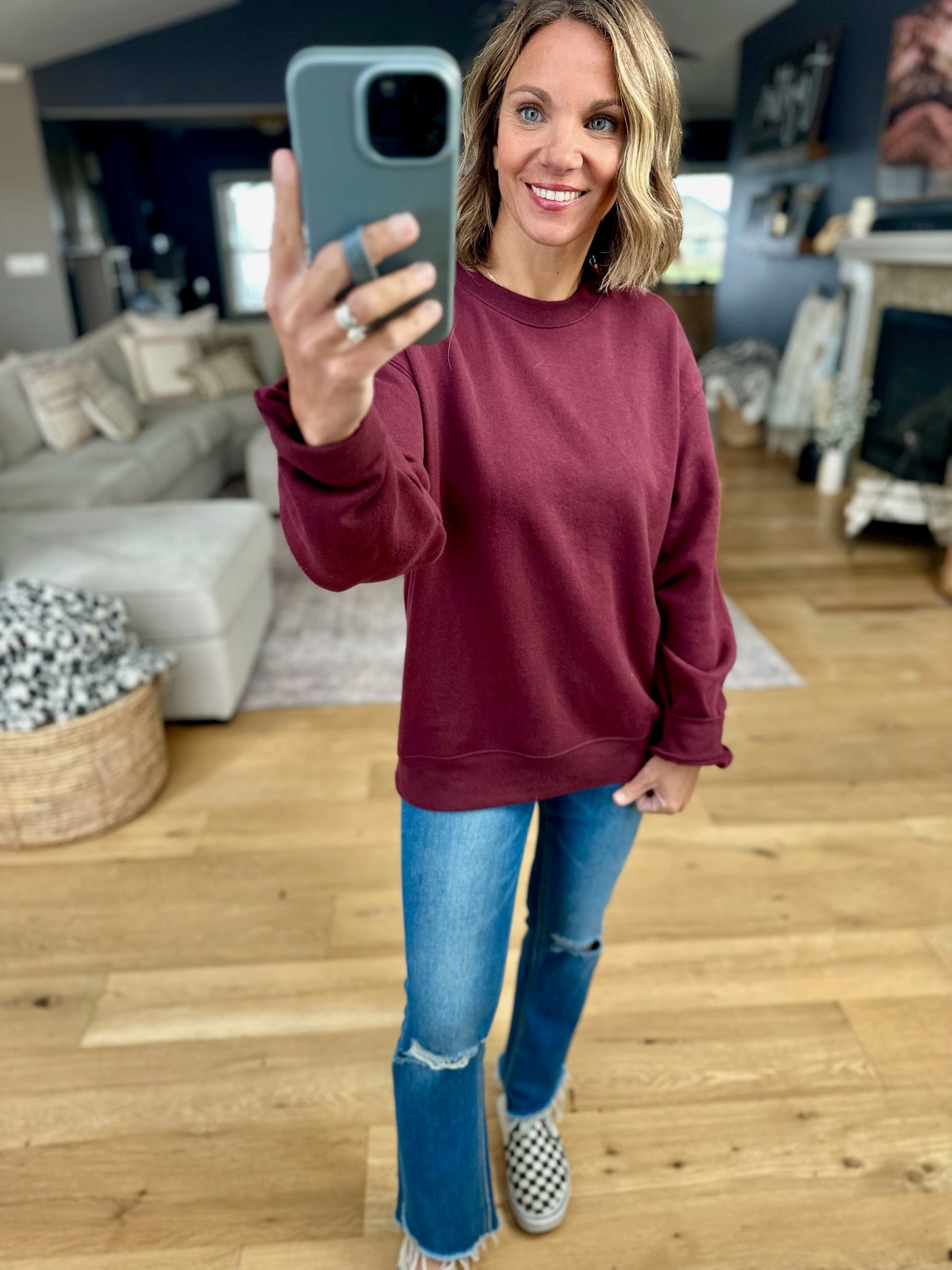 Move Along Z-Supply Crewneck Sweatshirt-Sweaters-Z Supply-Anna Kaytes Boutique, Women's Fashion Boutique in Grinnell, Iowa