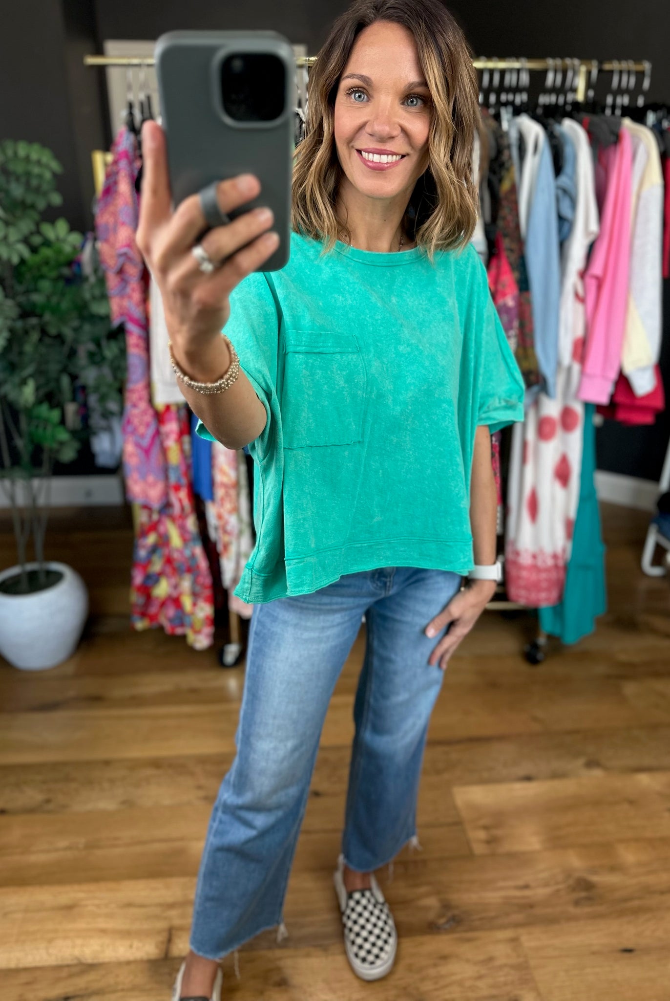 Wide Open Spaces Flowy Tee-Short Sleeves-Very J-Anna Kaytes Boutique, Women's Fashion Boutique in Grinnell, Iowa