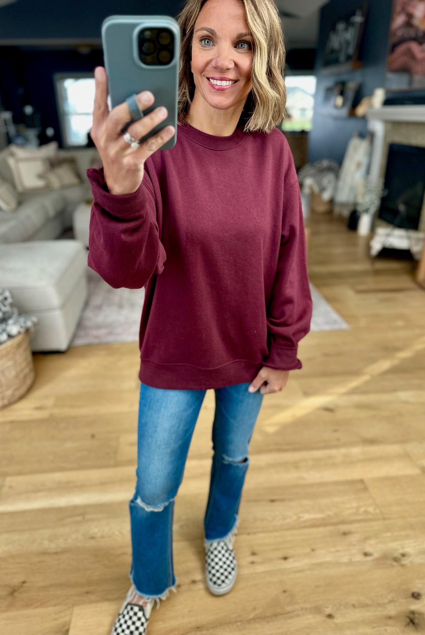 Move Along Z-Supply Crewneck Sweatshirt-Sweaters-Z Supply-Anna Kaytes Boutique, Women's Fashion Boutique in Grinnell, Iowa