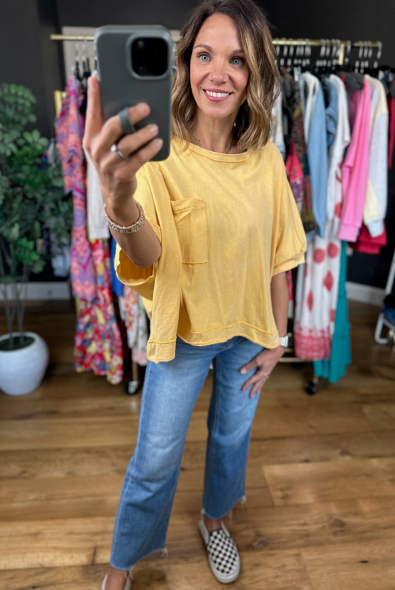 Wide Open Spaces Flowy Tee-Short Sleeves-Very J-Anna Kaytes Boutique, Women's Fashion Boutique in Grinnell, Iowa