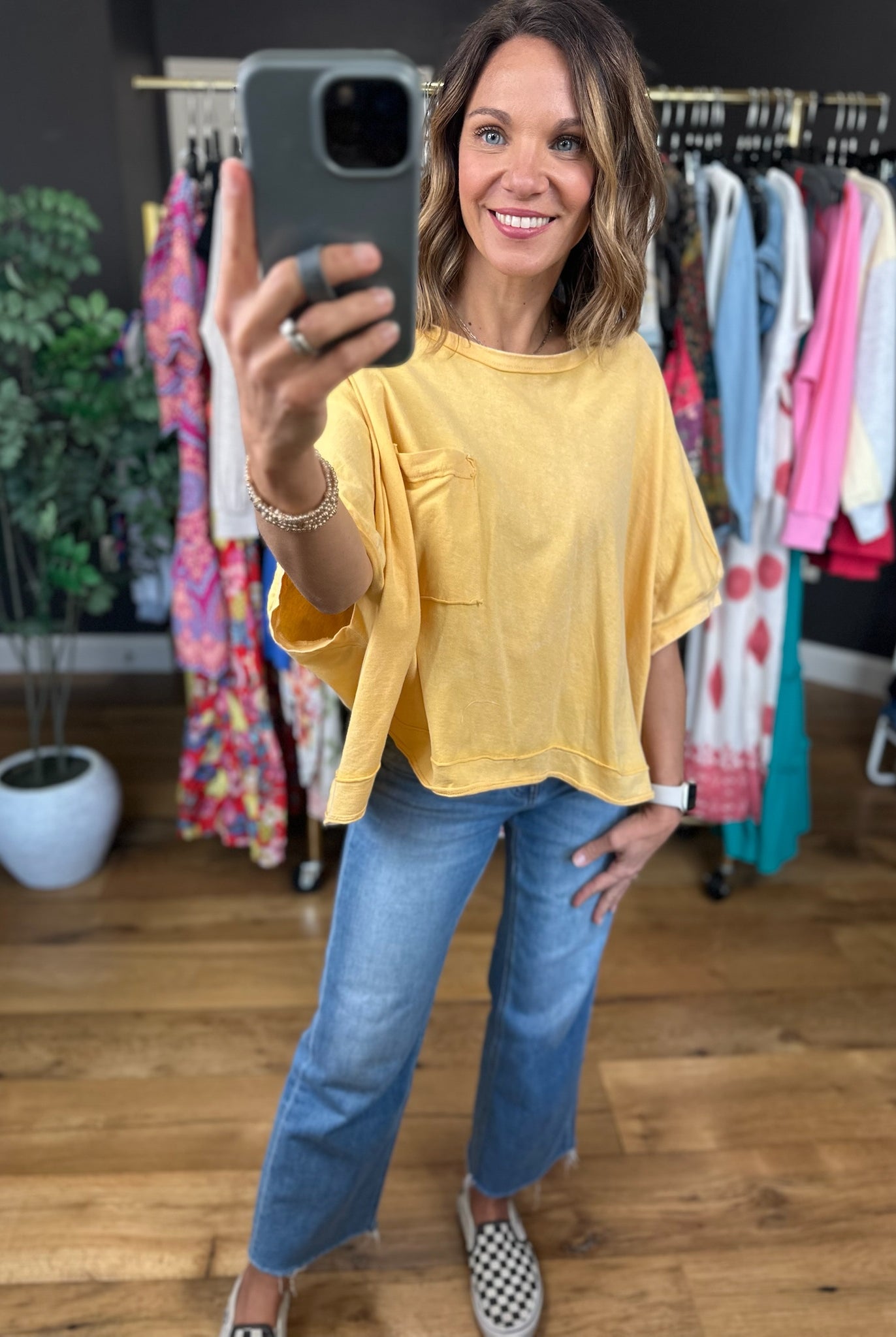 Wide Open Spaces Flowy Tee-Short Sleeves-Very J-Anna Kaytes Boutique, Women's Fashion Boutique in Grinnell, Iowa