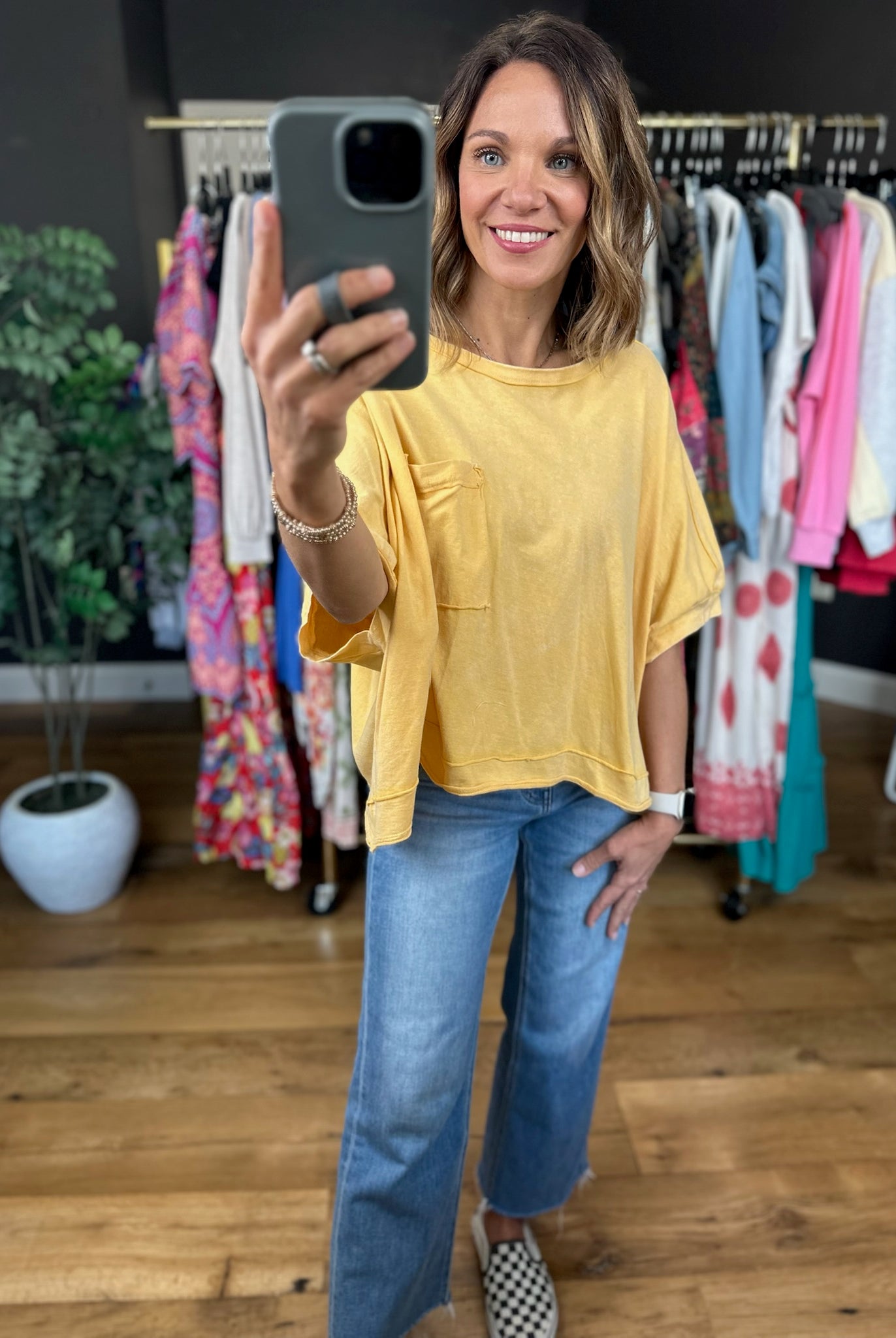 Wide Open Spaces Flowy Tee-Short Sleeves-Very J-Anna Kaytes Boutique, Women's Fashion Boutique in Grinnell, Iowa