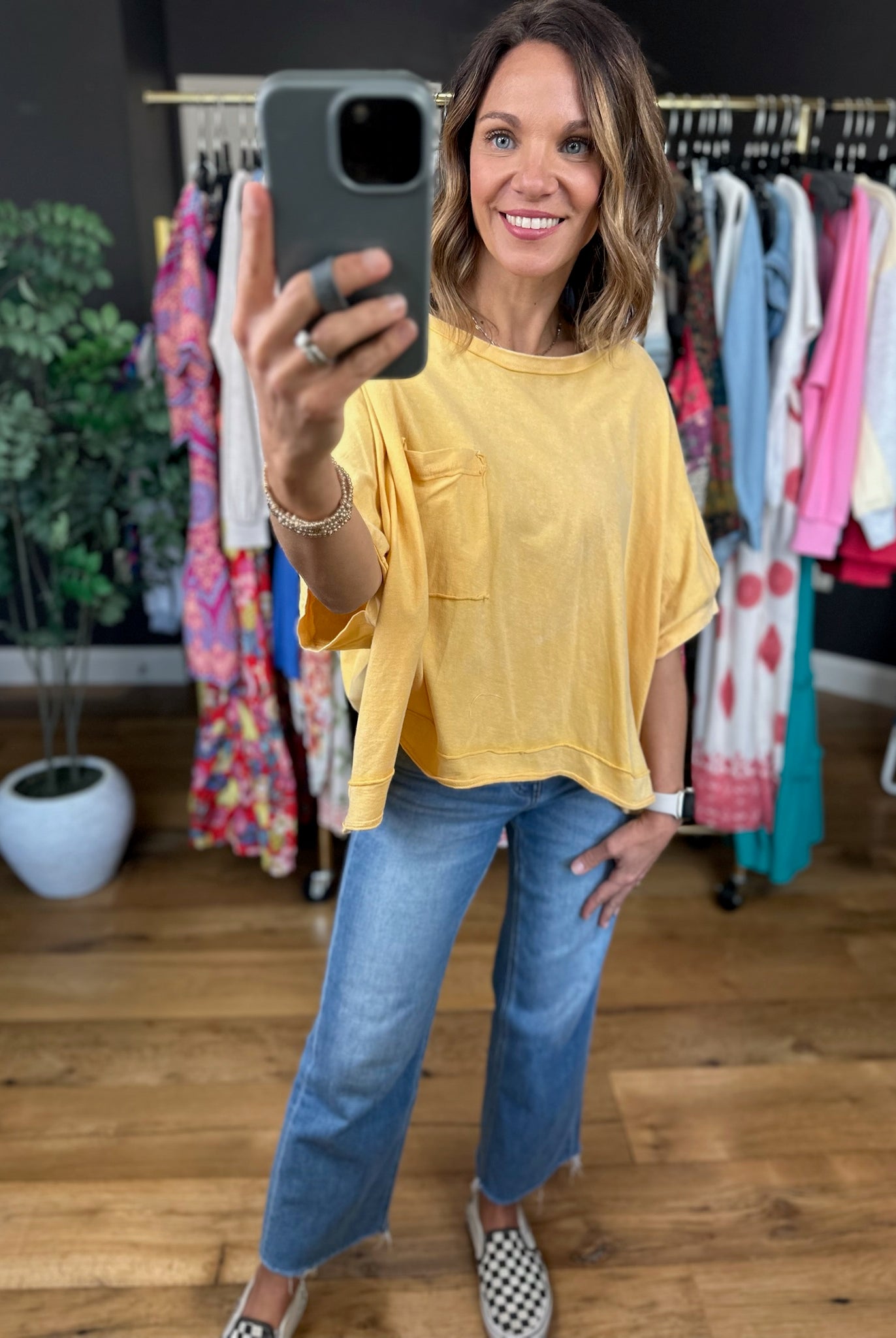 Wide Open Spaces Flowy Tee-Short Sleeves-Very J-Anna Kaytes Boutique, Women's Fashion Boutique in Grinnell, Iowa