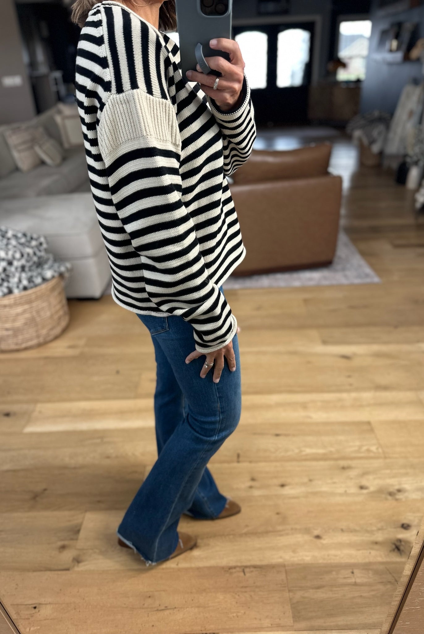 Want Us To Be Striped Knit Sweater-Sweaters-Wishlist-Anna Kaytes Boutique, Women's Fashion Boutique in Grinnell, Iowa