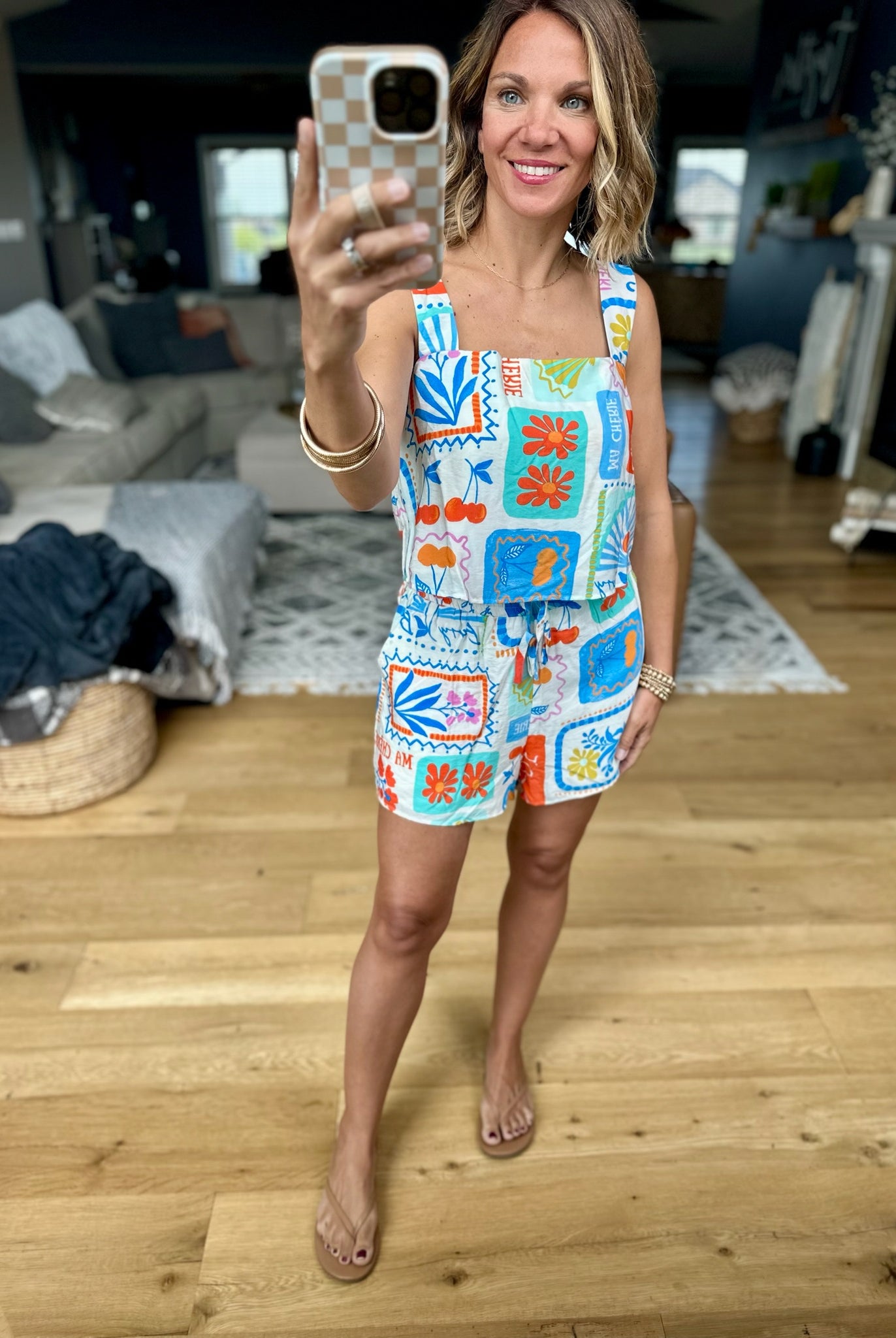 A Summer Place Two-Piece Set - Off-White/Multi-Day & Moon-Anna Kaytes Boutique, Women's Fashion Boutique in Grinnell, Iowa