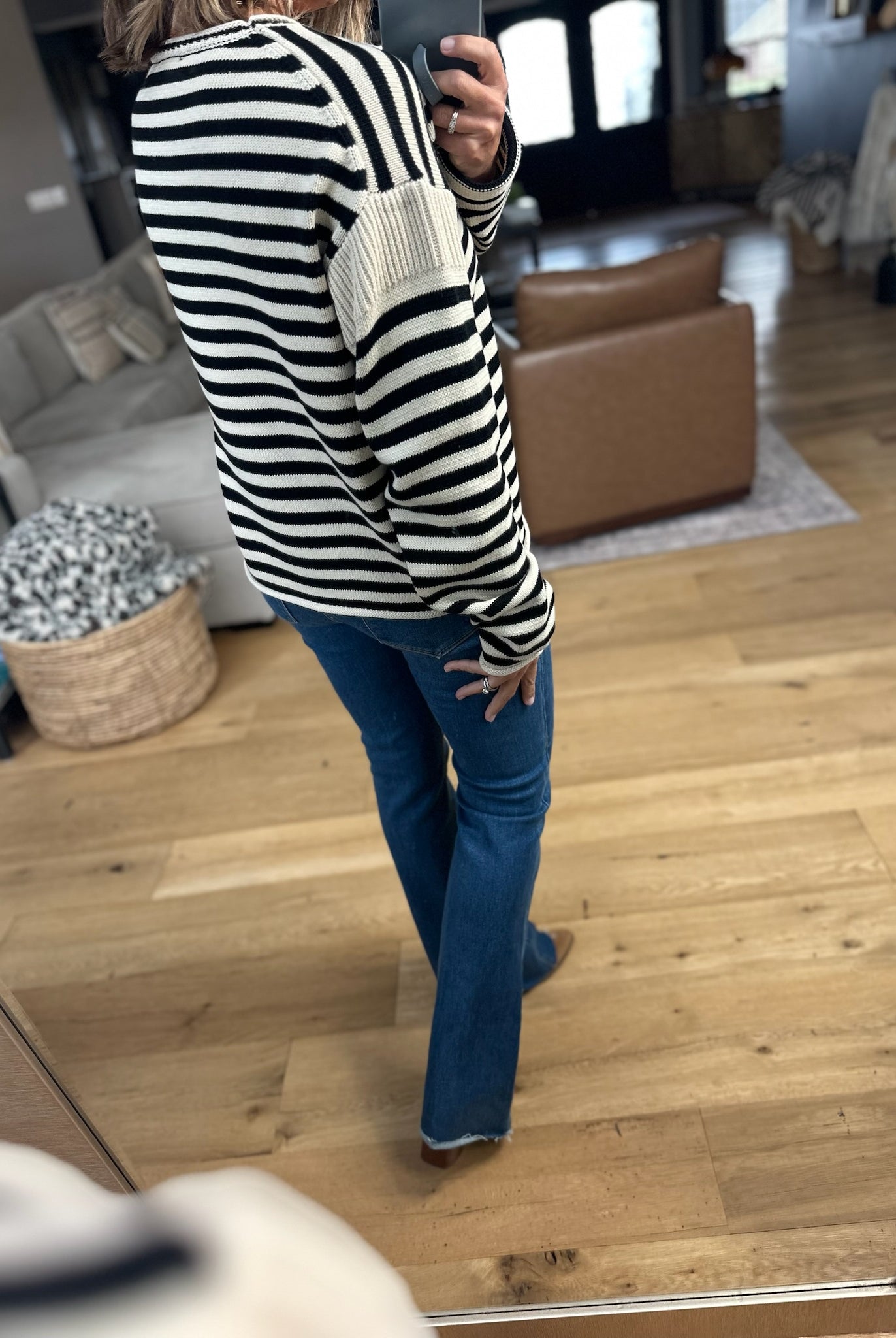 Want Us To Be Striped Knit Sweater-Sweaters-Wishlist-Anna Kaytes Boutique, Women's Fashion Boutique in Grinnell, Iowa