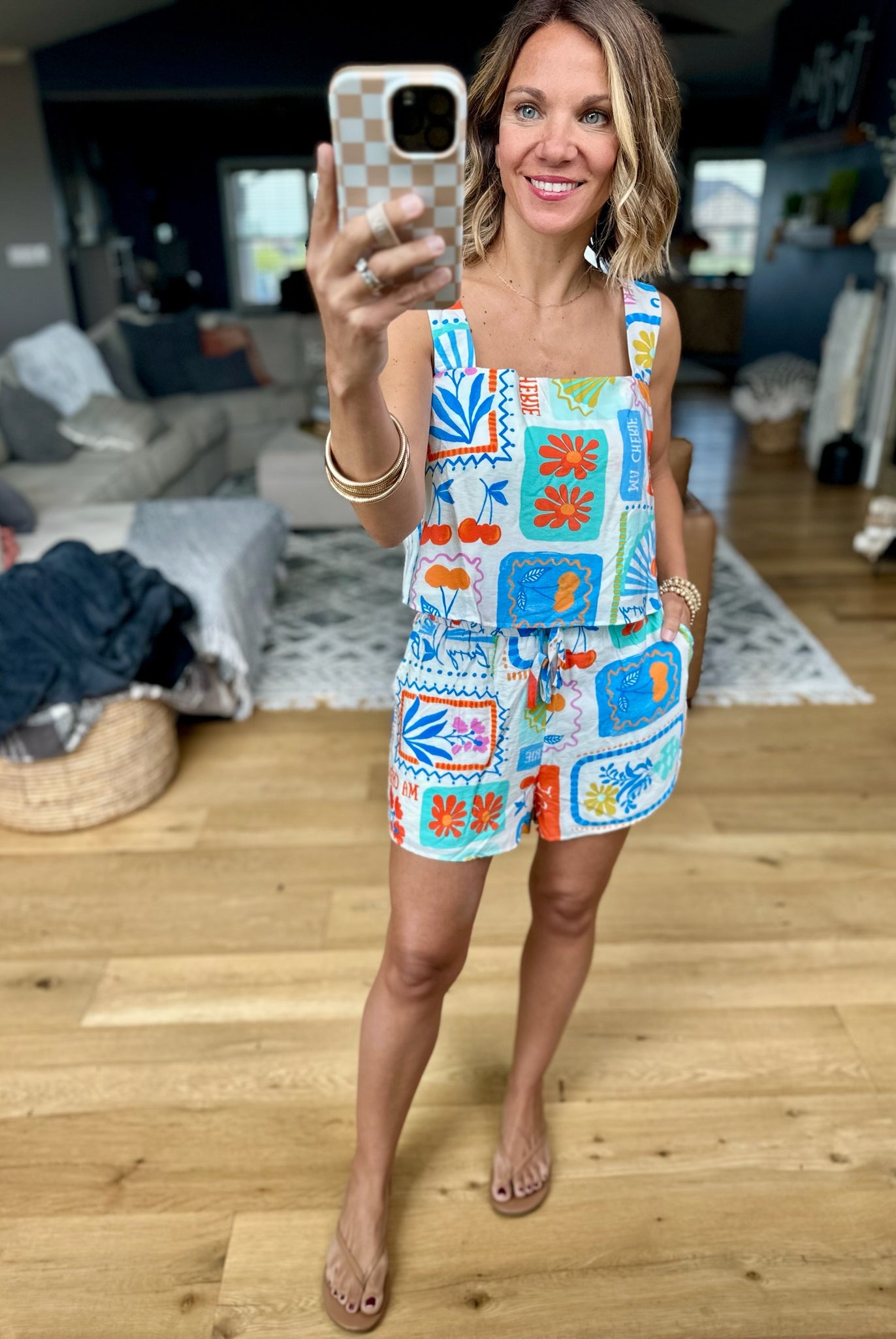 A Summer Place Two-Piece Set - Off-White/Multi-Day & Moon-Anna Kaytes Boutique, Women's Fashion Boutique in Grinnell, Iowa