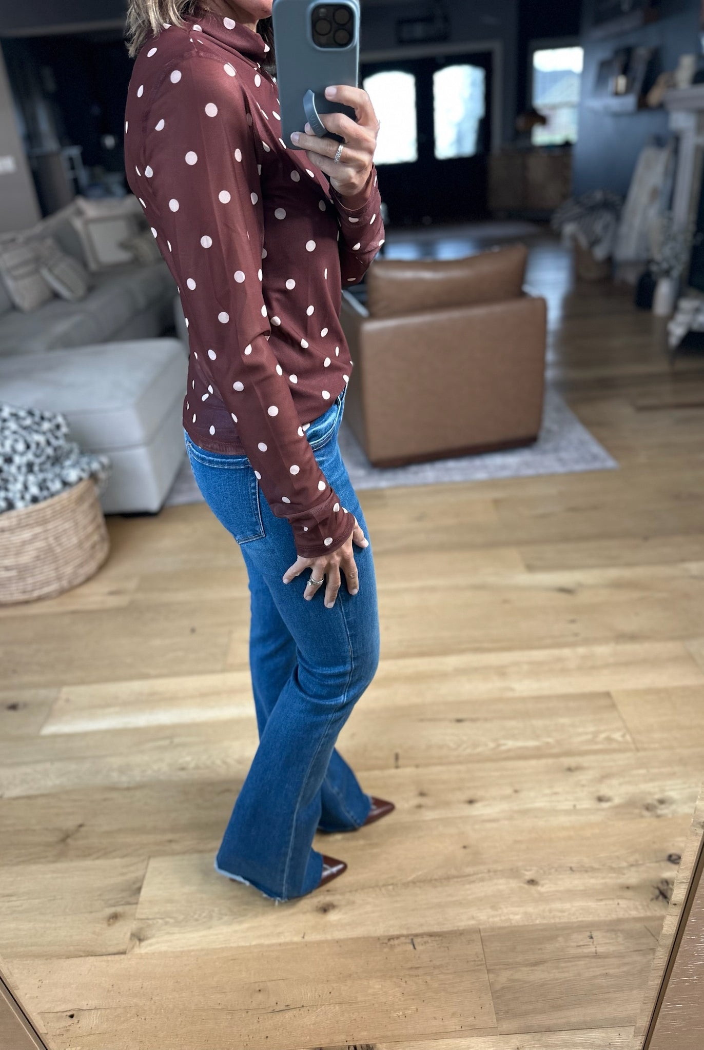 Call Me Wonderful Mock-Neck Top-Long Sleeves-Wishlist-Anna Kaytes Boutique, Women's Fashion Boutique in Grinnell, Iowa