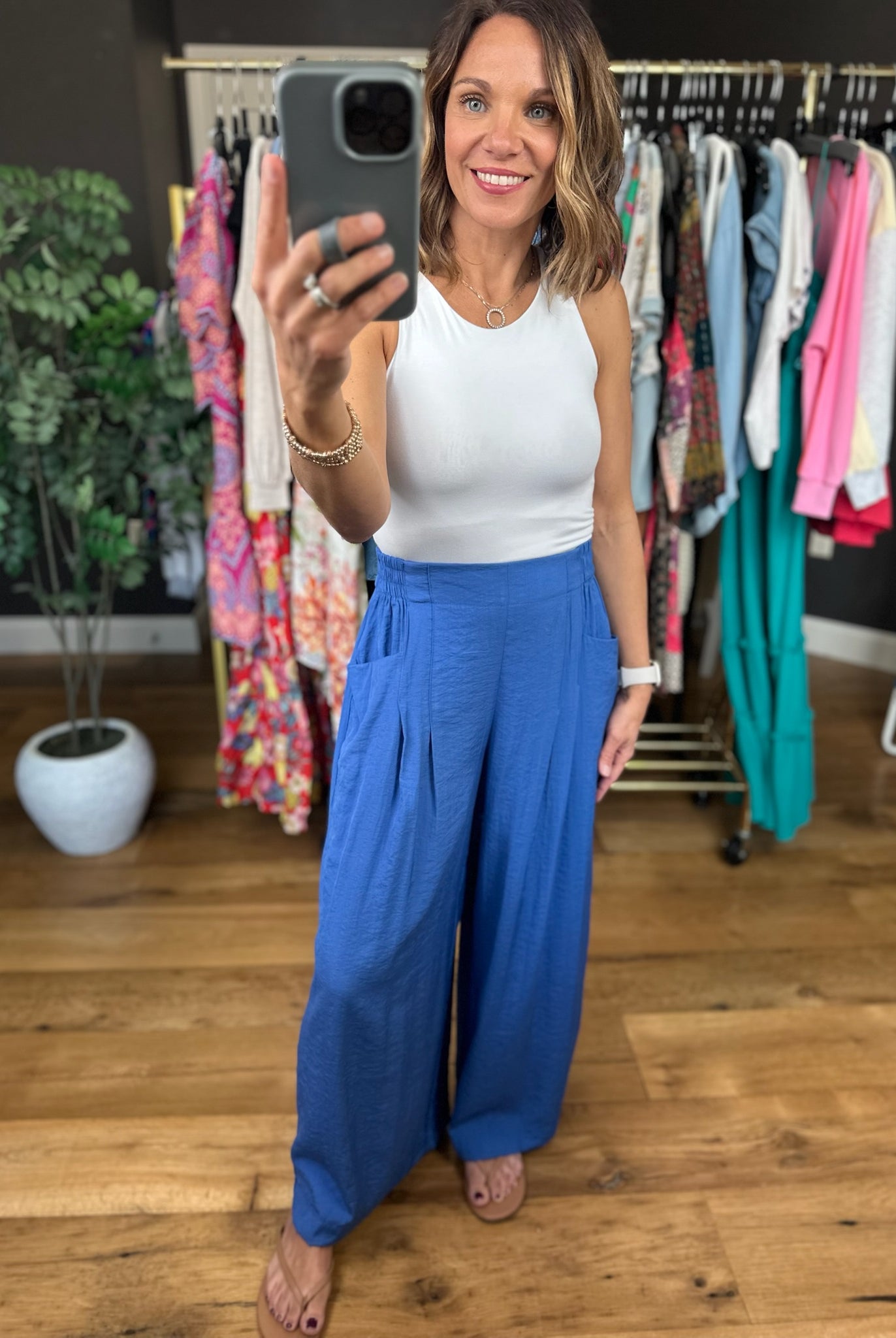 Kind Of Day Wide-Leg Pocket Pant-Pants-Umgee-Anna Kaytes Boutique, Women's Fashion Boutique in Grinnell, Iowa