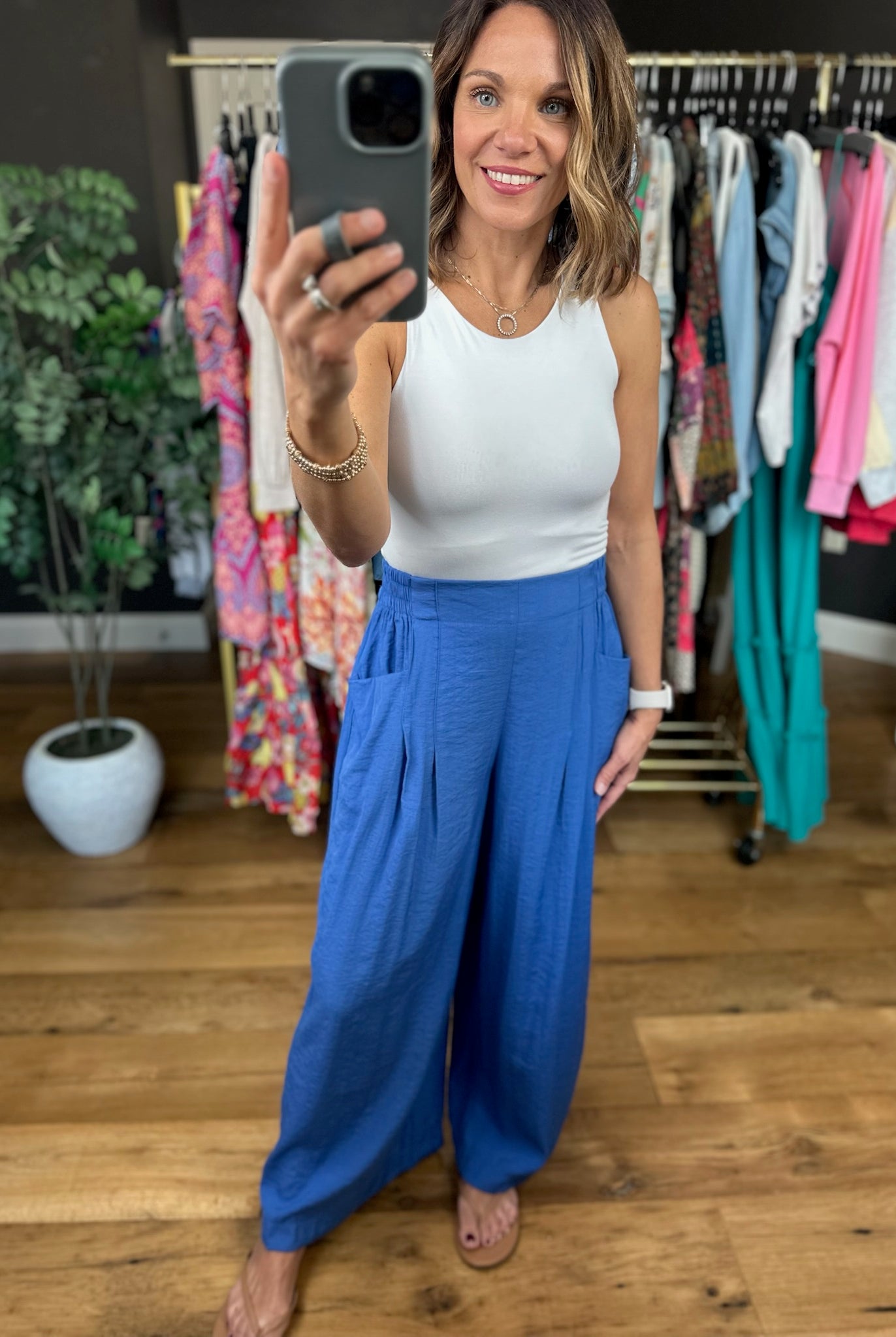 Kind Of Day Wide-Leg Pocket Pant-Pants-Umgee-Anna Kaytes Boutique, Women's Fashion Boutique in Grinnell, Iowa