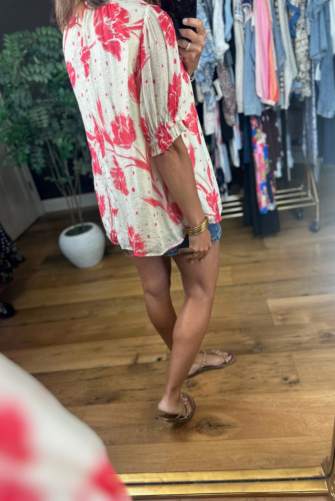 Favorite Day Floral Top-Short Sleeves-Umgee-Anna Kaytes Boutique, Women's Fashion Boutique in Grinnell, Iowa
