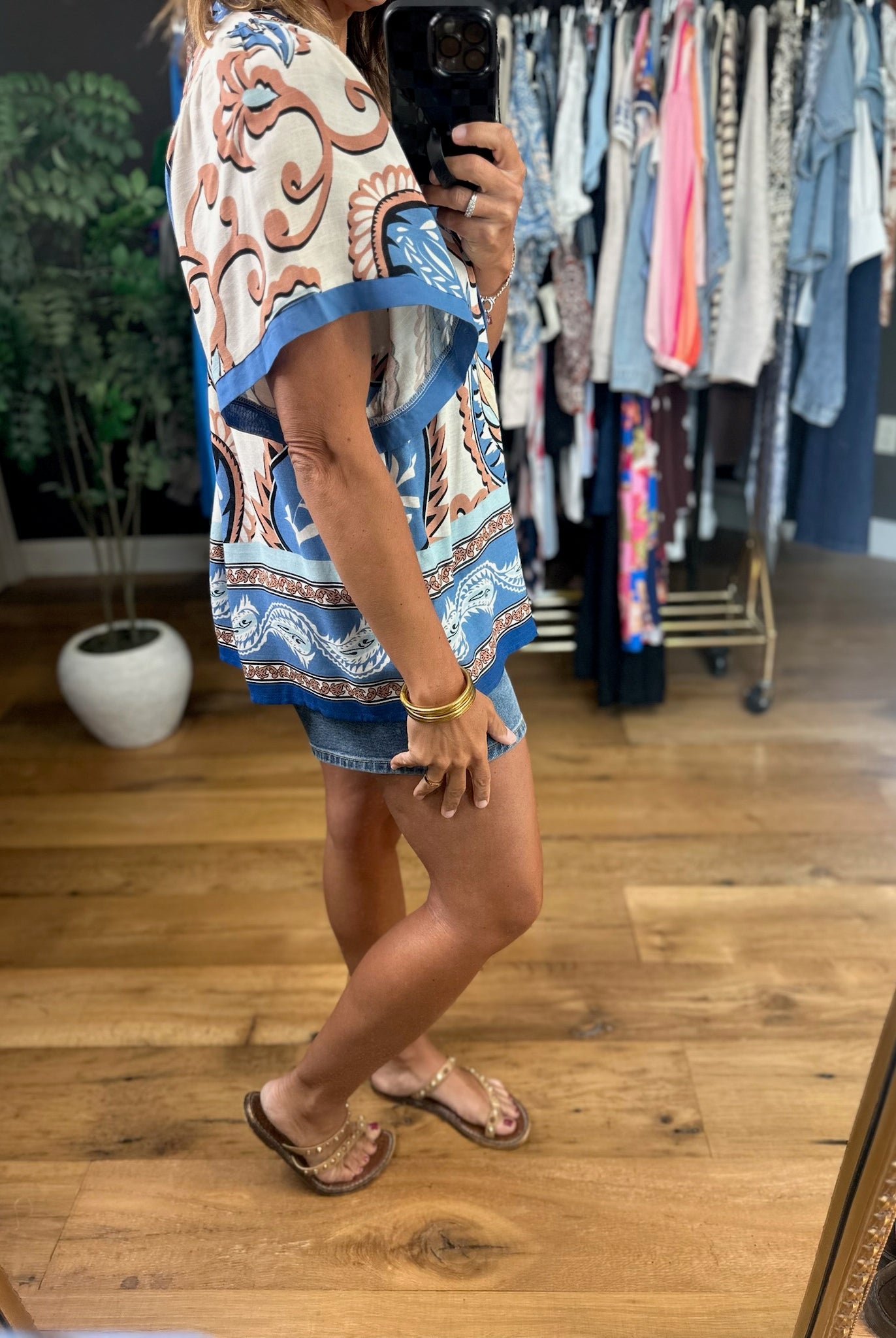 Reaching Out Paisley-Print Top-Short Sleeves-Anna Kaytes Boutique-Anna Kaytes Boutique, Women's Fashion Boutique in Grinnell, Iowa