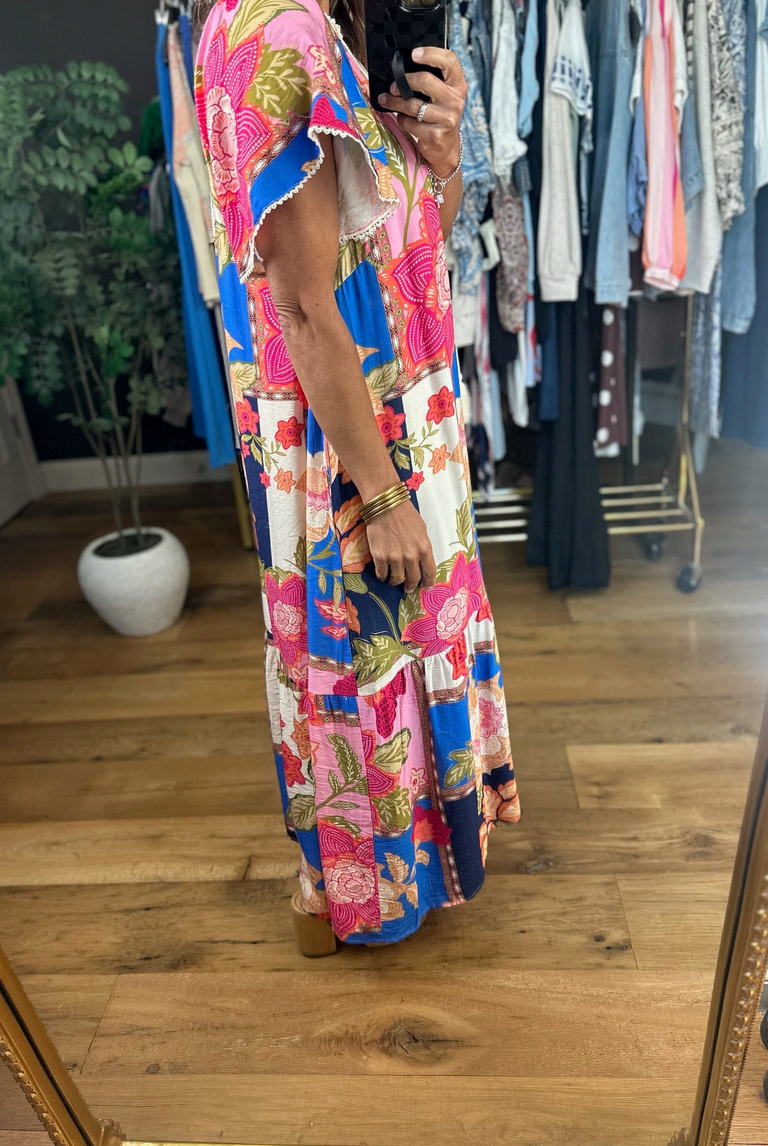 Blessed Bliss Floral Maxi Dress-Dresses-Umgee-Anna Kaytes Boutique, Women's Fashion Boutique in Grinnell, Iowa