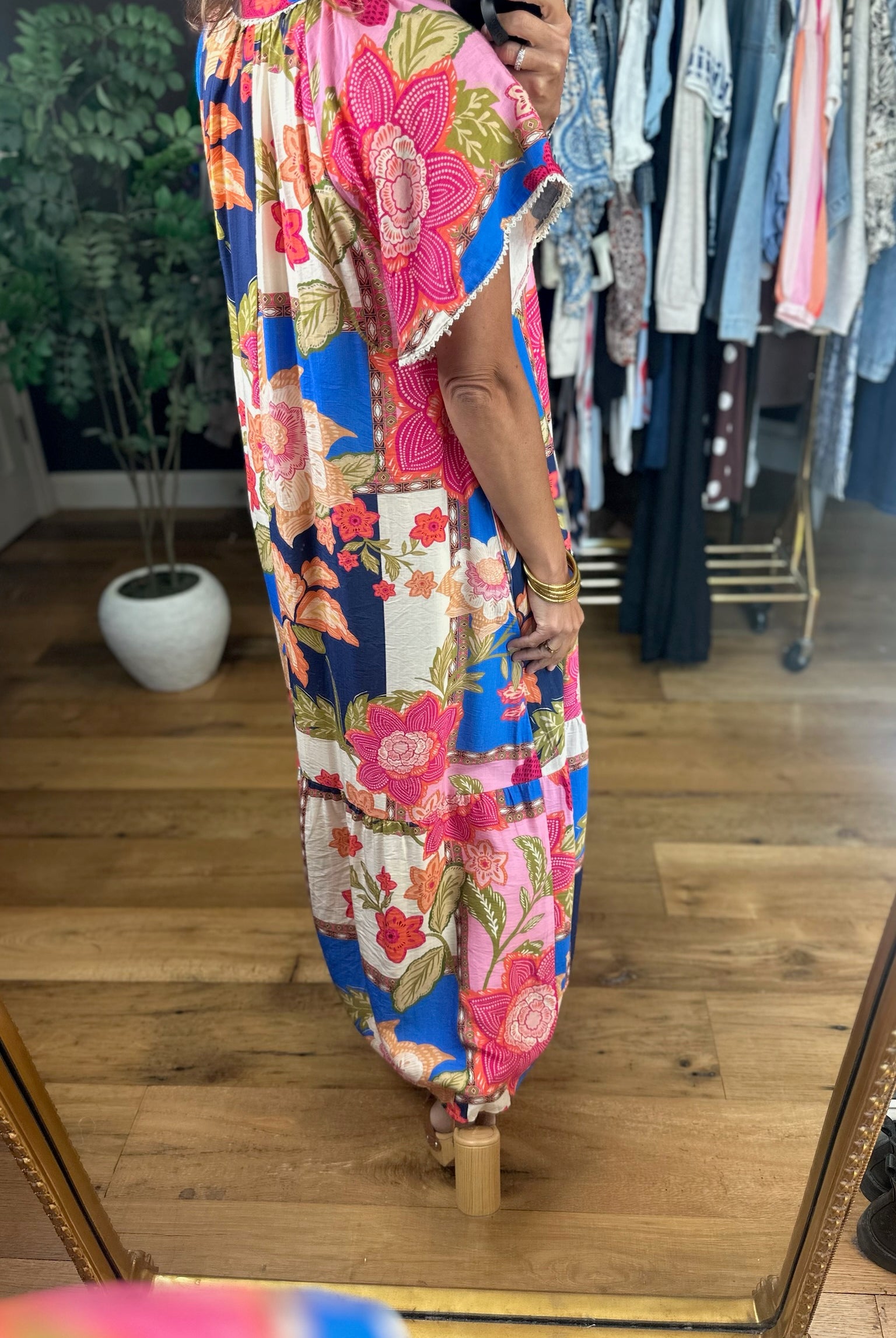 Blessed Bliss Floral Maxi Dress-Dresses-Umgee-Anna Kaytes Boutique, Women's Fashion Boutique in Grinnell, Iowa