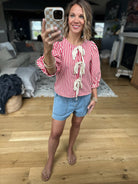 Back Around Bow-Detail Striped Top - Red-Jodifl-Anna Kaytes Boutique, Women's Fashion Boutique in Grinnell, Iowa