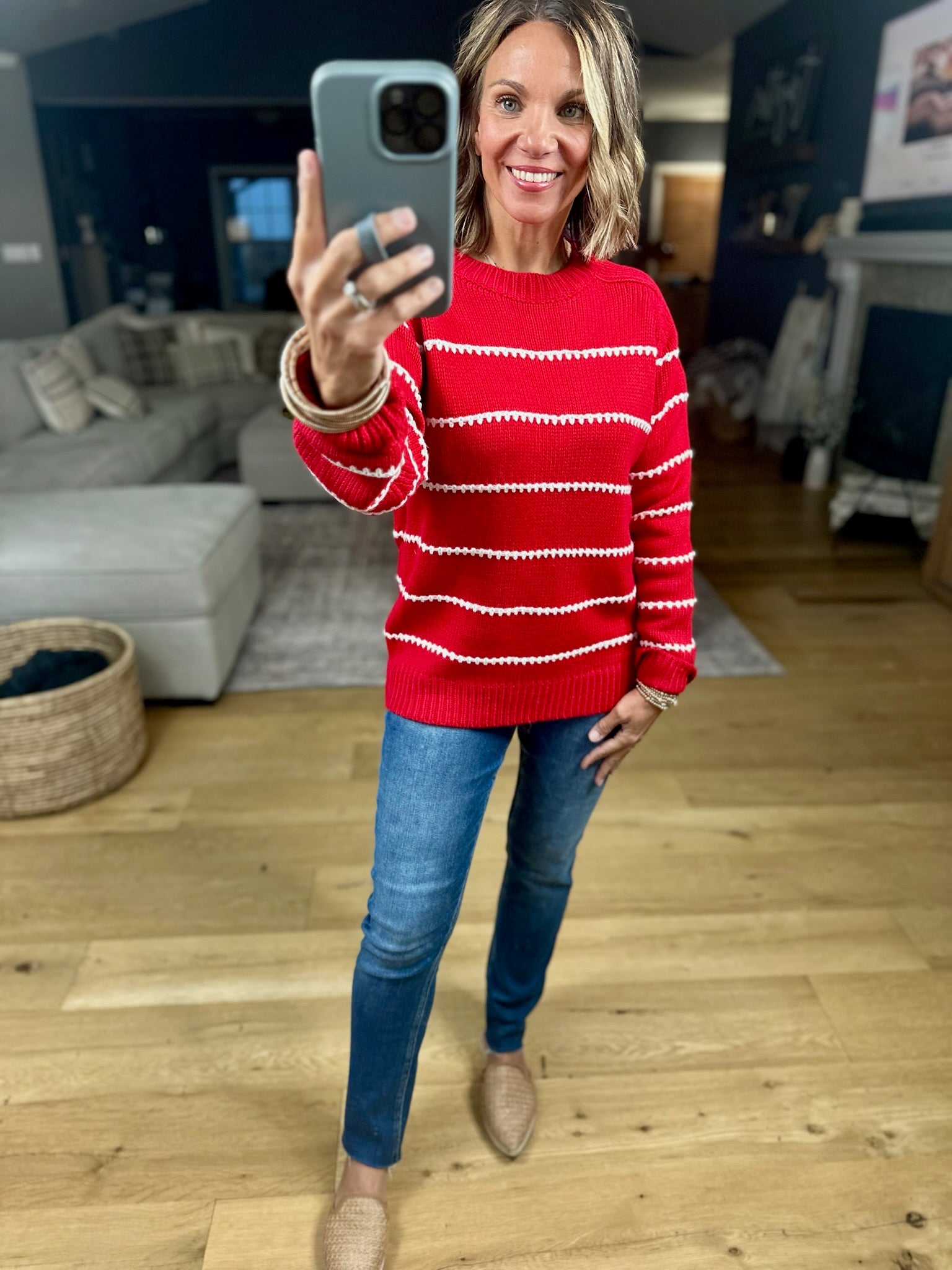 Something New Striped Knit Sweater-Staccato-Anna Kaytes Boutique, Women's Fashion Boutique in Grinnell, Iowa