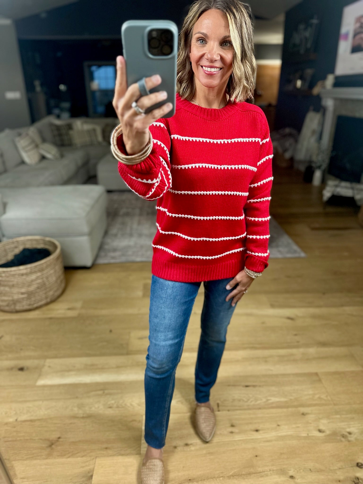 Something New Striped Knit Sweater-Staccato-Anna Kaytes Boutique, Women's Fashion Boutique in Grinnell, Iowa