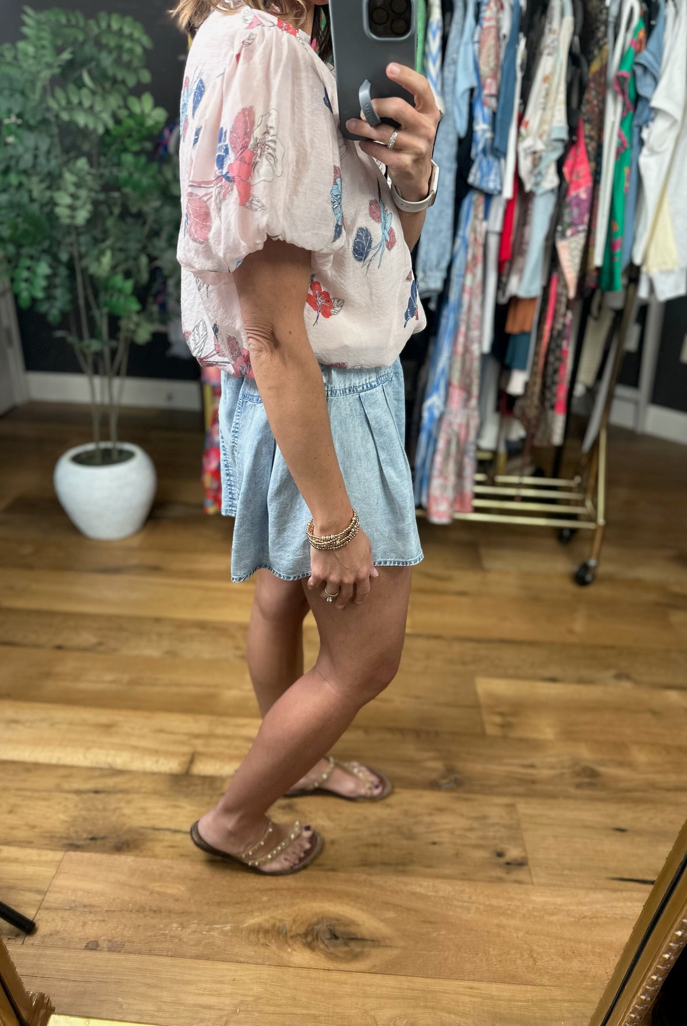 Made Of Spring Floral Top-Short Sleeves-Umgee-Anna Kaytes Boutique, Women's Fashion Boutique in Grinnell, Iowa