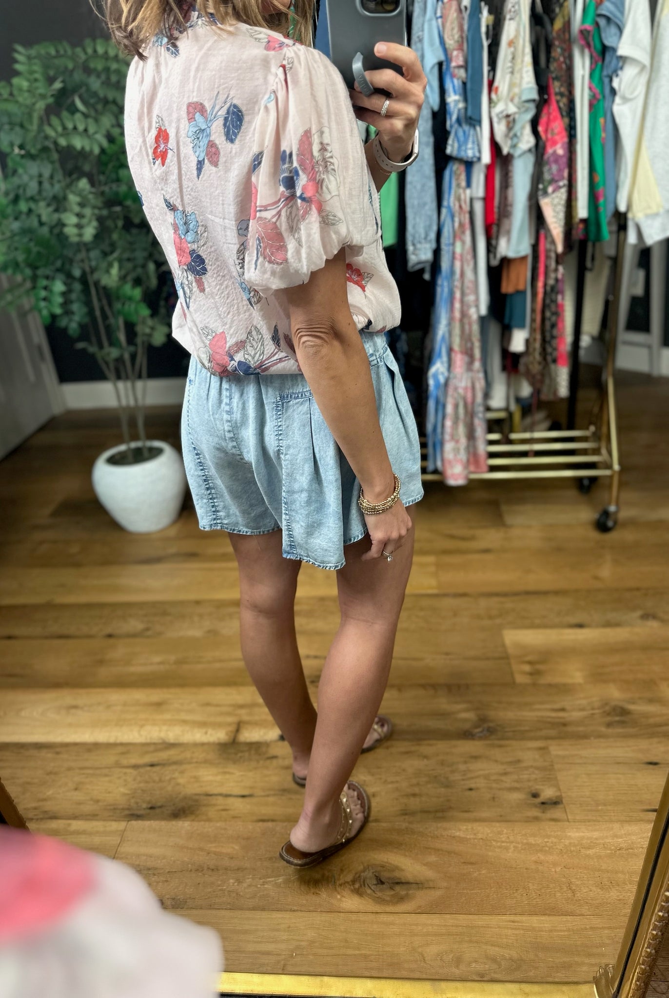 Made Of Spring Floral Top-Short Sleeves-Umgee-Anna Kaytes Boutique, Women's Fashion Boutique in Grinnell, Iowa