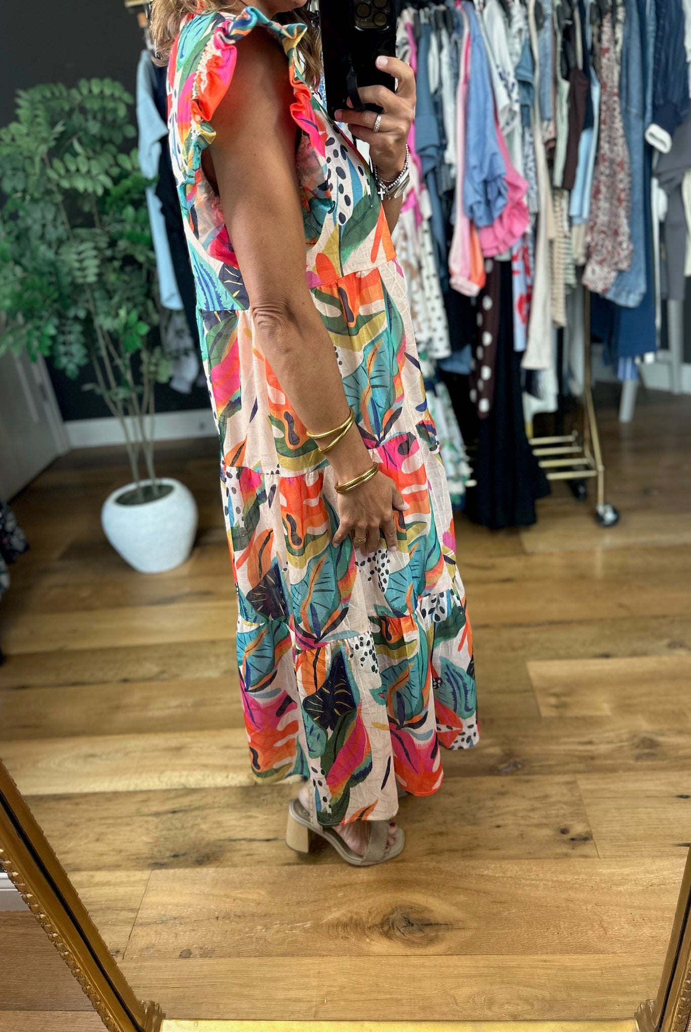 Fresh Air Flutter-Sleeve Dress-Dresses-Jodifl-Anna Kaytes Boutique, Women's Fashion Boutique in Grinnell, Iowa