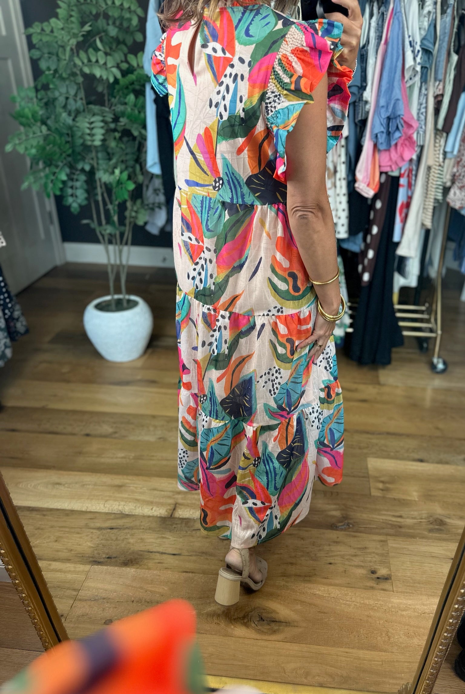 Fresh Air Flutter-Sleeve Dress-Dresses-Jodifl-Anna Kaytes Boutique, Women's Fashion Boutique in Grinnell, Iowa