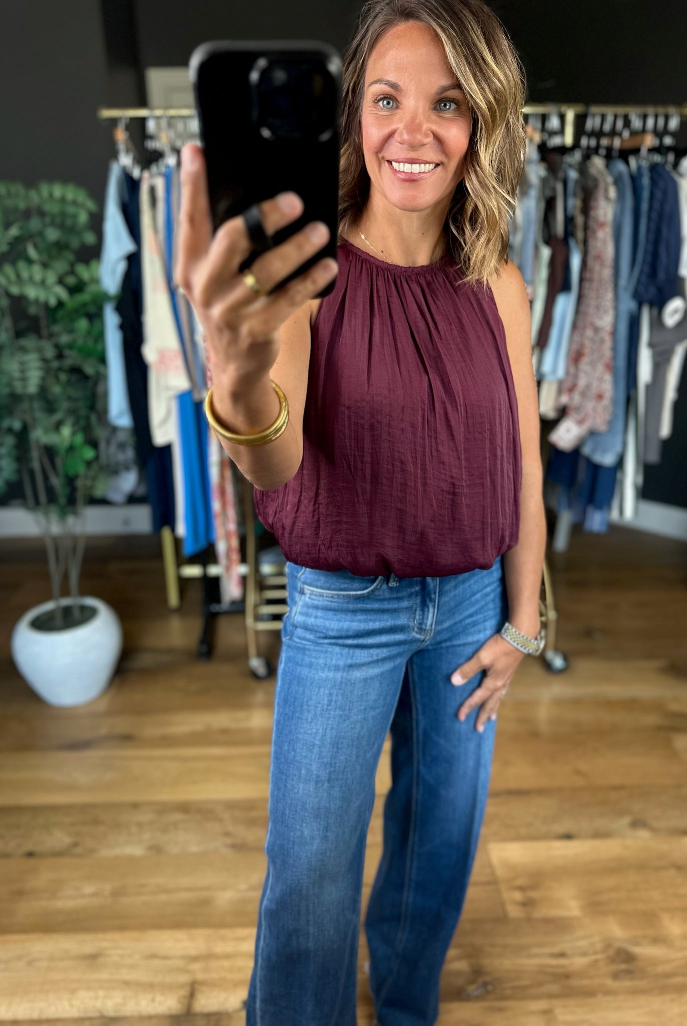 Stand My Ground Bubble-Hem Top-Sleeveless-ee:some-Anna Kaytes Boutique, Women's Fashion Boutique in Grinnell, Iowa