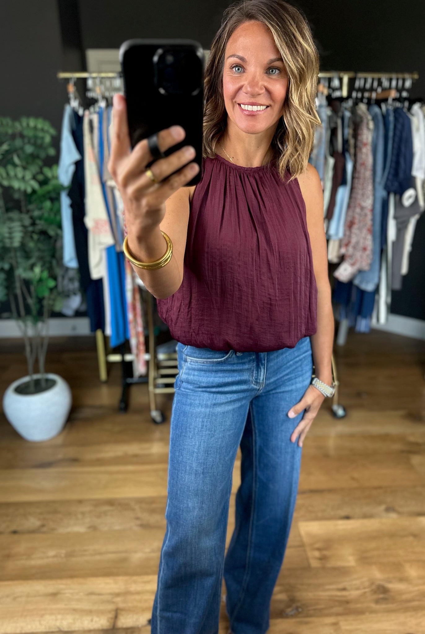 Stand My Ground Bubble-Hem Top-Sleeveless-ee:some-Anna Kaytes Boutique, Women's Fashion Boutique in Grinnell, Iowa