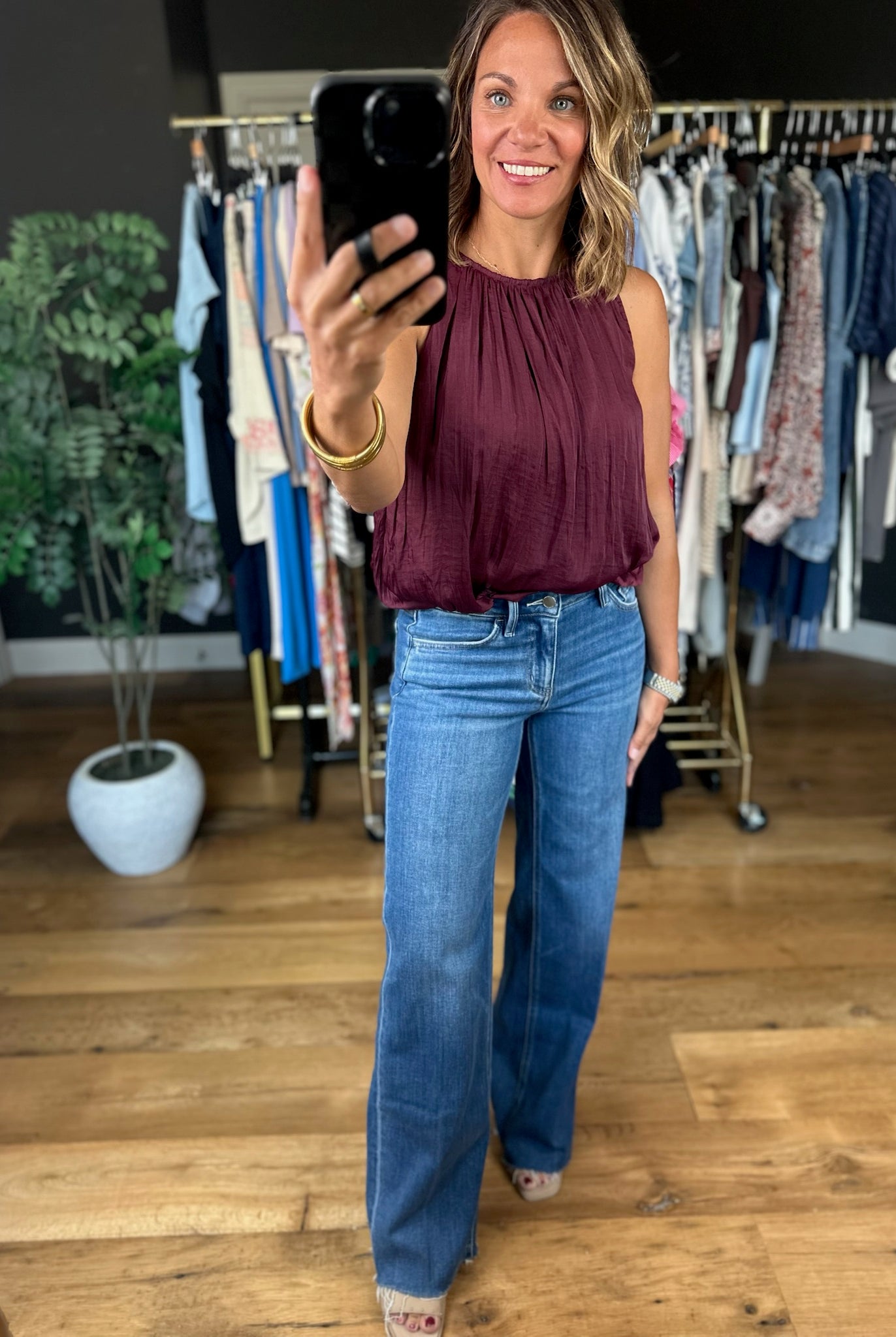 The Laine Mid-Rise Wide-Leg Denim-Jeans-Flying Monkey-Anna Kaytes Boutique, Women's Fashion Boutique in Grinnell, Iowa