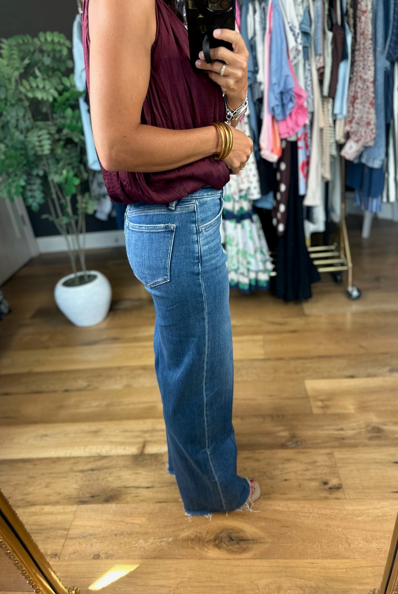 The Laine Mid-Rise Wide-Leg Denim-Jeans-Flying Monkey-Anna Kaytes Boutique, Women's Fashion Boutique in Grinnell, Iowa