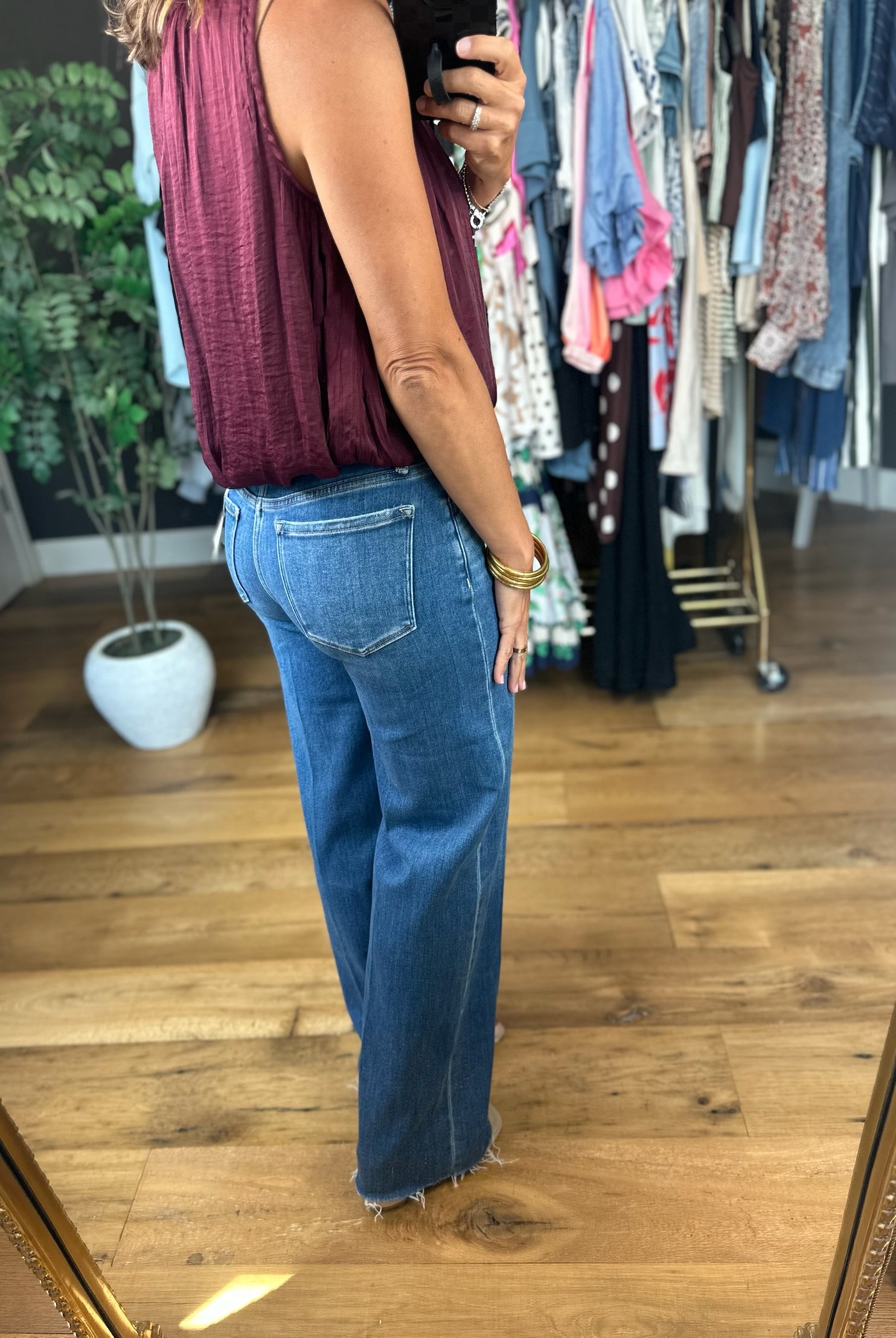 The Laine Mid-Rise Wide-Leg Denim-Jeans-Flying Monkey-Anna Kaytes Boutique, Women's Fashion Boutique in Grinnell, Iowa