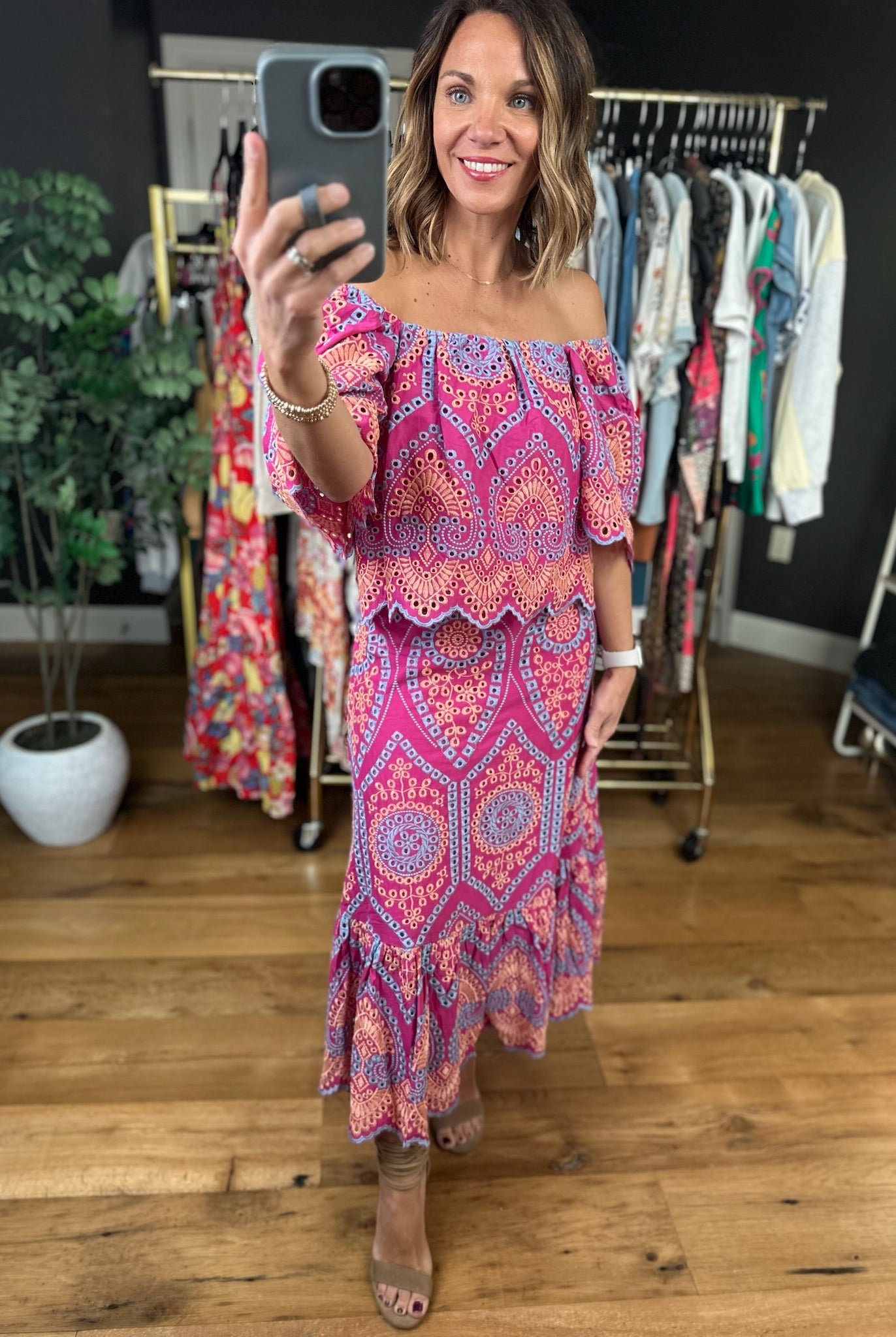 Magic Garden Eyelet Skirt-Dresses-Fate-Anna Kaytes Boutique, Women's Fashion Boutique in Grinnell, Iowa