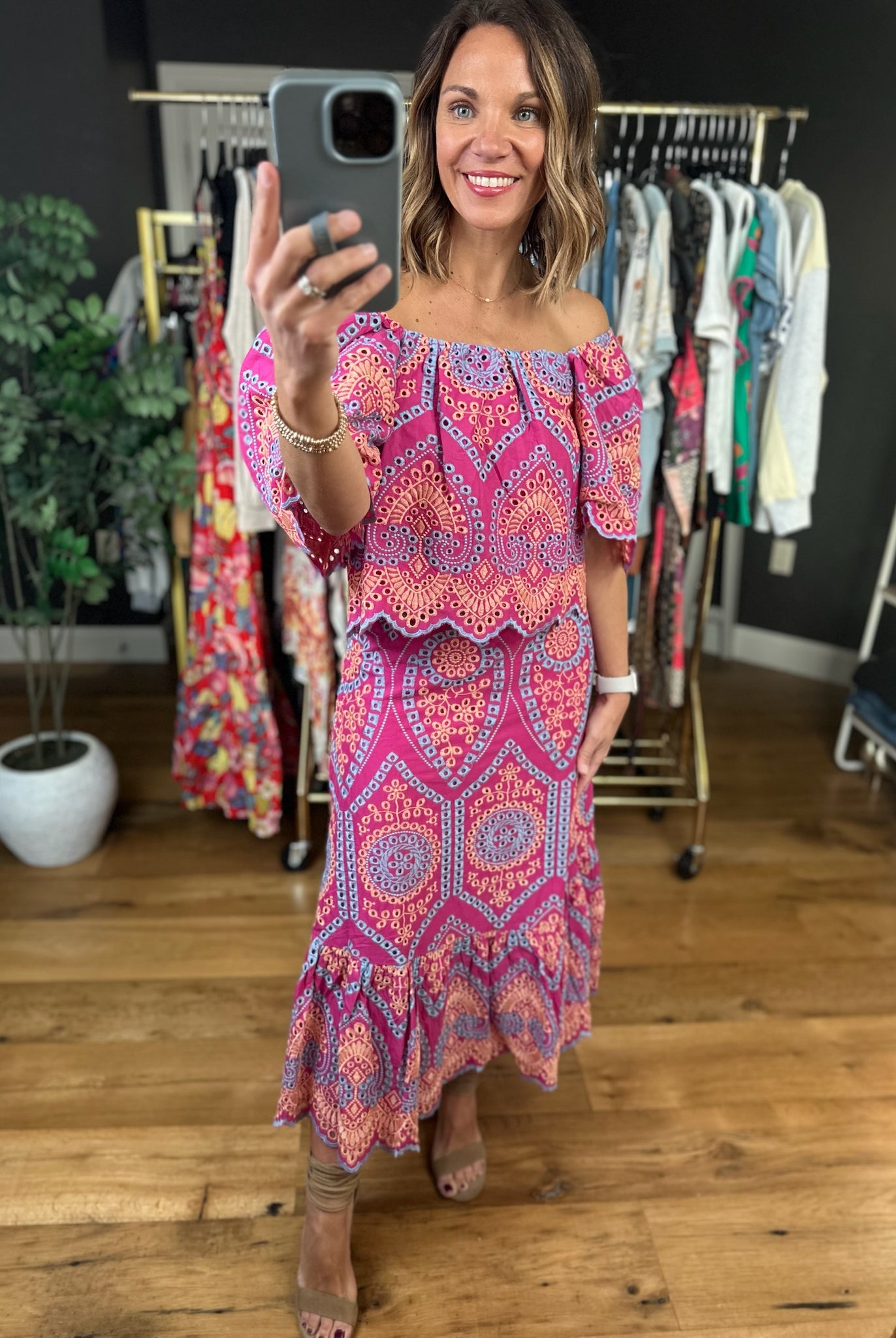 Magic Garden Eyelet Skirt-Dresses-Fate-Anna Kaytes Boutique, Women's Fashion Boutique in Grinnell, Iowa