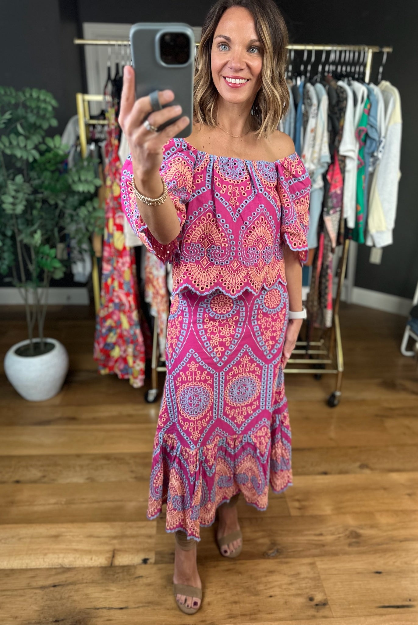 Magic Garden Eyelet Skirt-Dresses-Fate-Anna Kaytes Boutique, Women's Fashion Boutique in Grinnell, Iowa