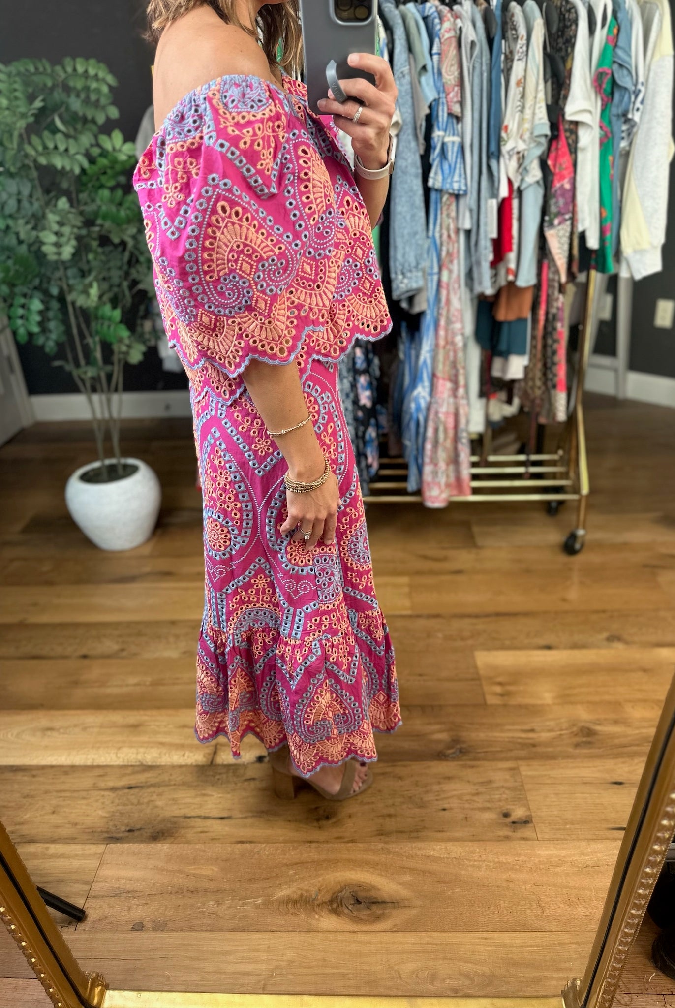 Magic Garden Eyelet Skirt-Dresses-Fate-Anna Kaytes Boutique, Women's Fashion Boutique in Grinnell, Iowa