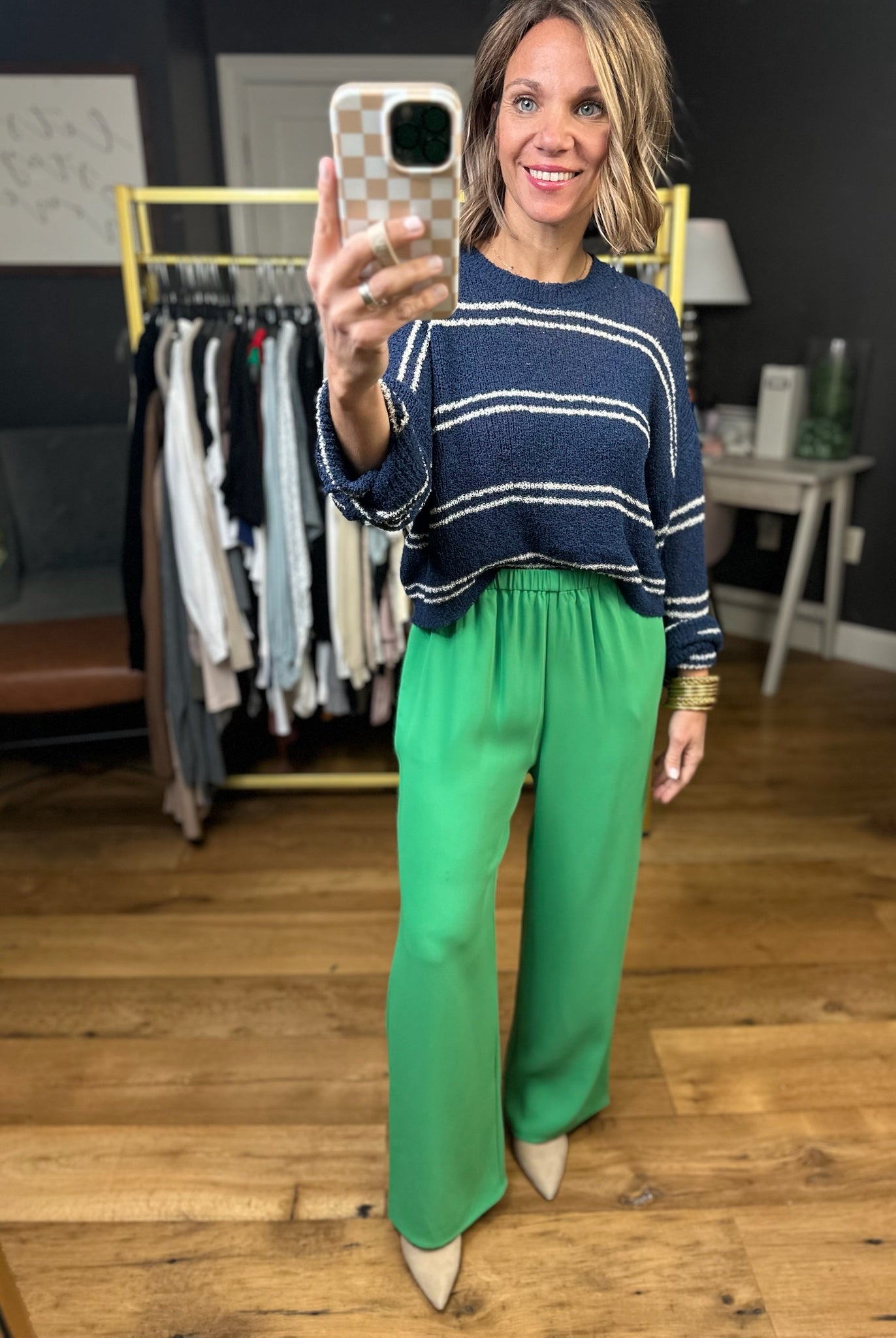 The Jade Wide-Leg Trouser - Green-Wishlist-Anna Kaytes Boutique, Women's Fashion Boutique in Grinnell, Iowa