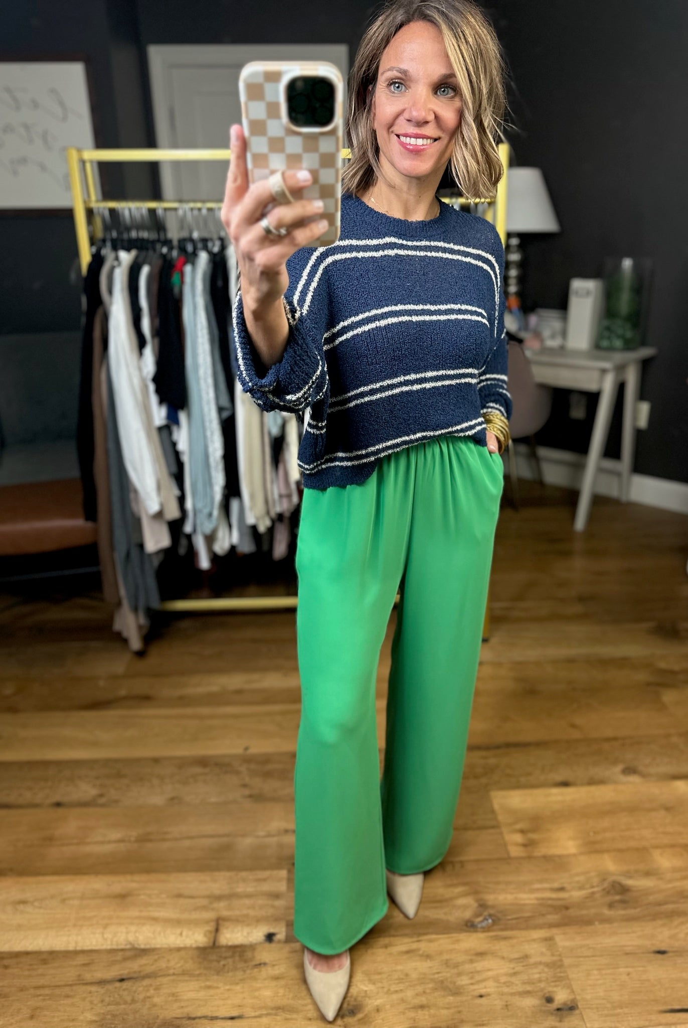 The Jade Wide-Leg Trouser - Green-Wishlist-Anna Kaytes Boutique, Women's Fashion Boutique in Grinnell, Iowa