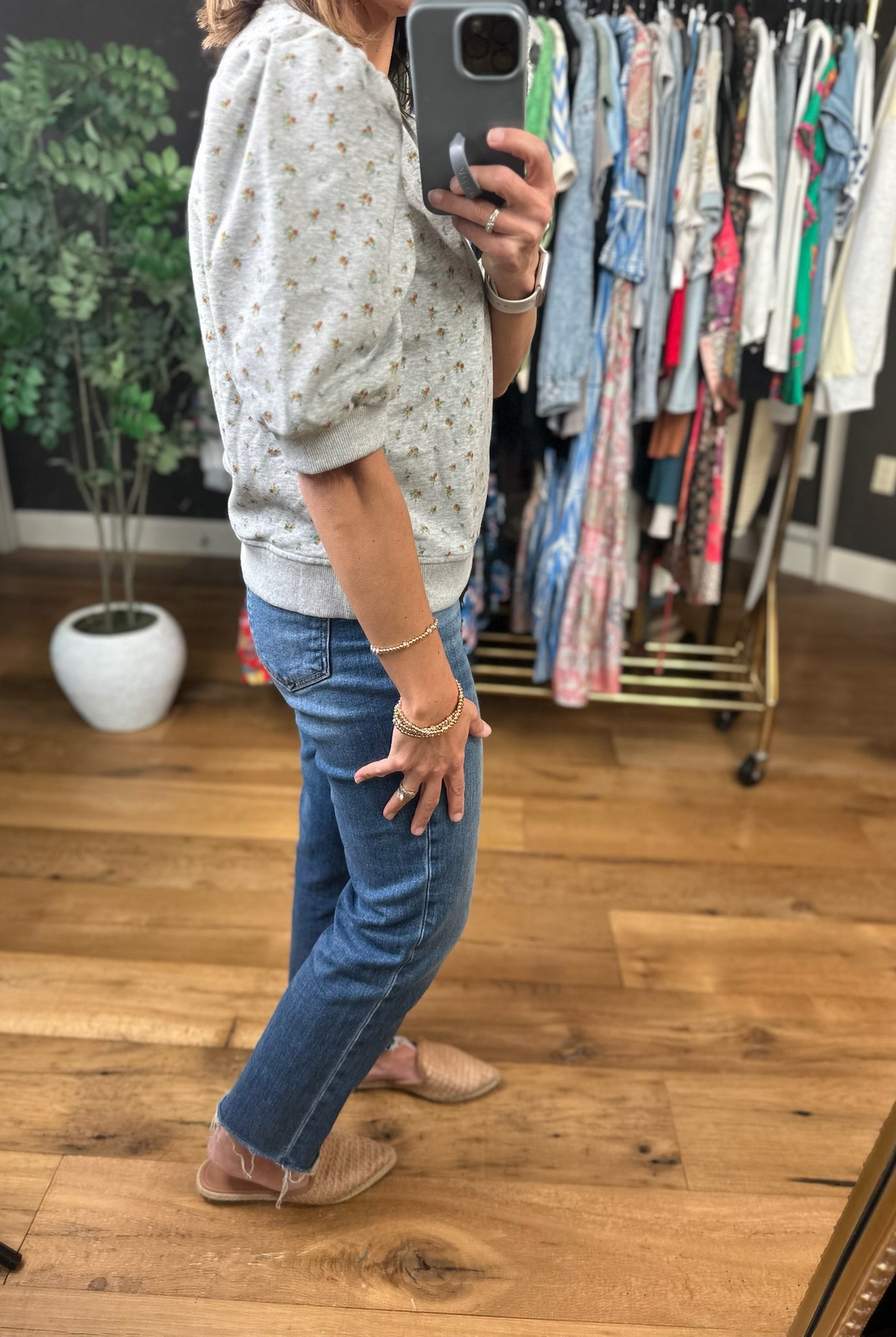 Uplifting Moments Floral Top-Short Sleeves-Mitto Shop-Anna Kaytes Boutique, Women's Fashion Boutique in Grinnell, Iowa