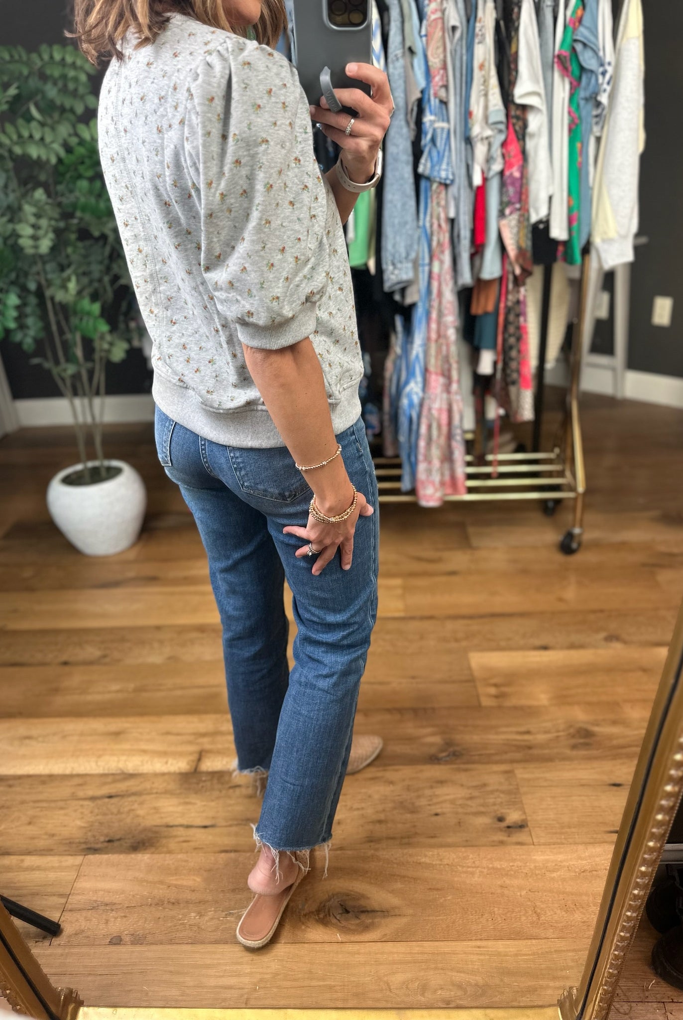 Uplifting Moments Floral Top-Short Sleeves-Mitto Shop-Anna Kaytes Boutique, Women's Fashion Boutique in Grinnell, Iowa