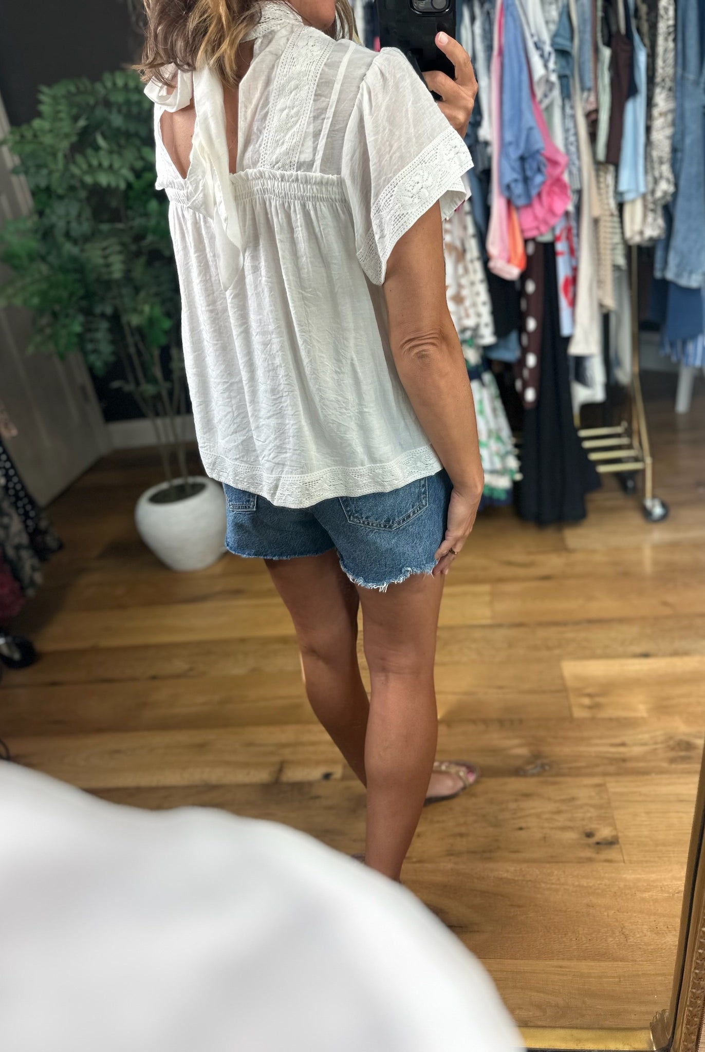 Above Average Lace-Detail Top-Short Sleeves-Fate-Anna Kaytes Boutique, Women's Fashion Boutique in Grinnell, Iowa