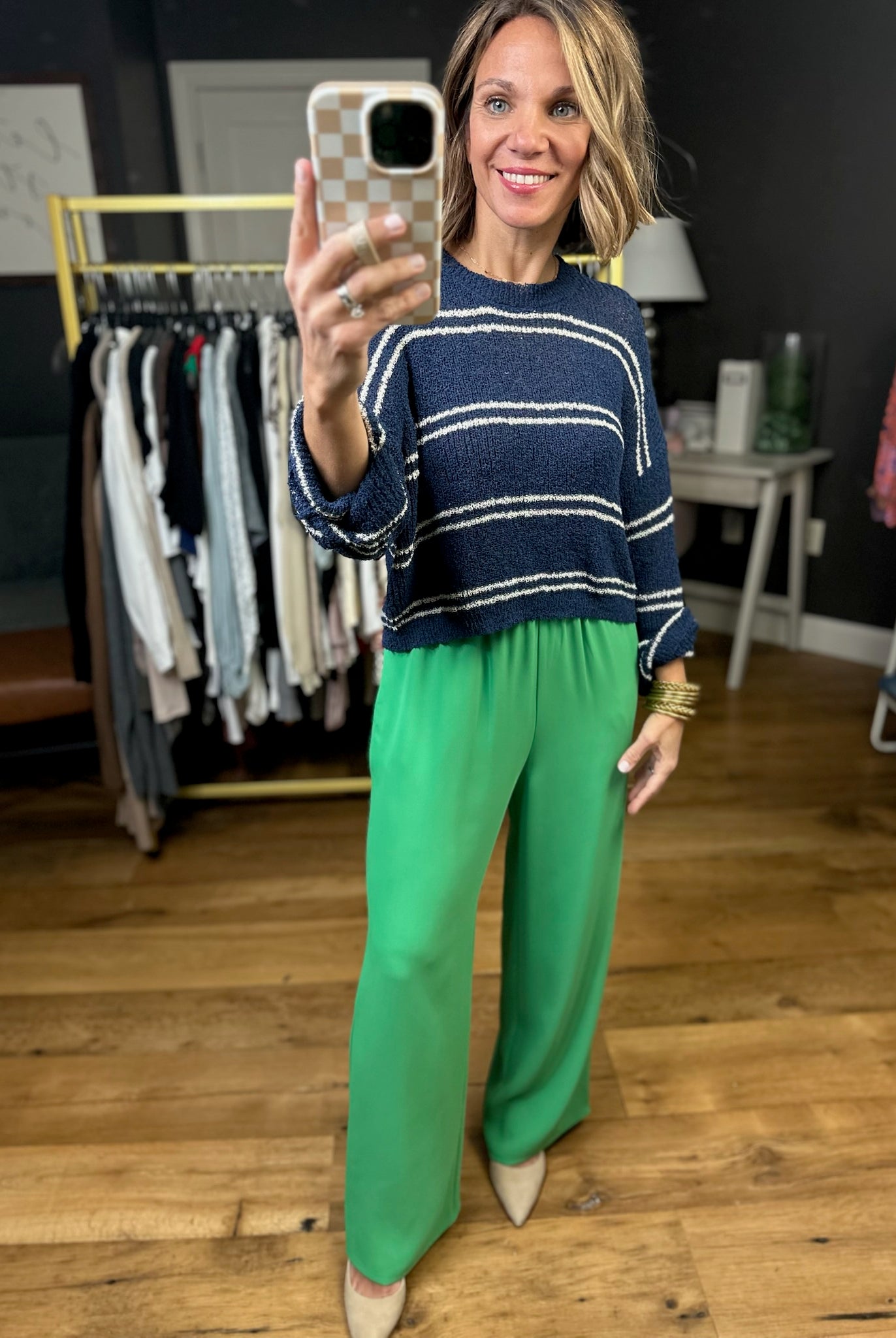 The Jade Wide-Leg Trouser - Green-Wishlist-Anna Kaytes Boutique, Women's Fashion Boutique in Grinnell, Iowa