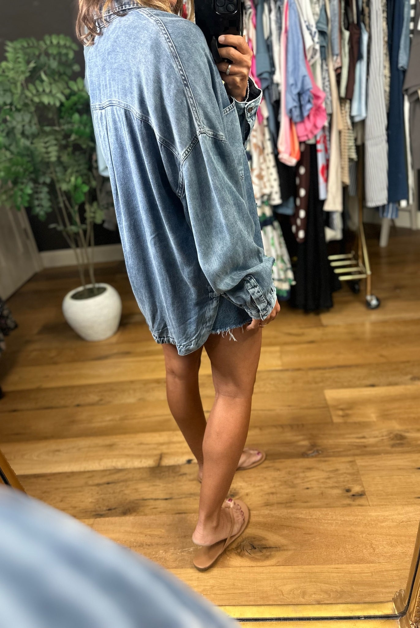 The Haley Denim Shacket-Long Sleeves-Blu Pepper-Anna Kaytes Boutique, Women's Fashion Boutique in Grinnell, Iowa