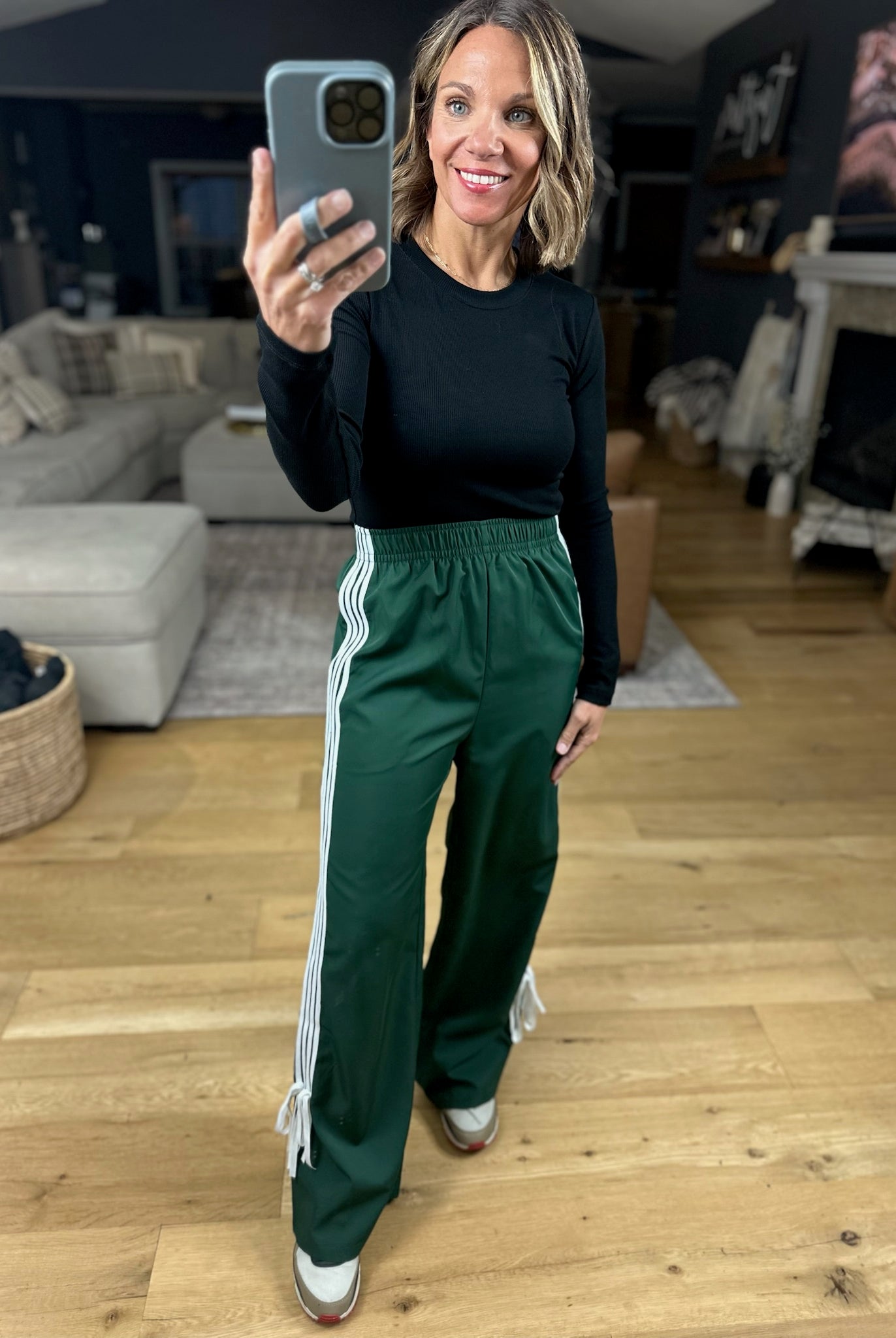 Casual Day Trim-Detail Pant-Pants-Very J-Anna Kaytes Boutique, Women's Fashion Boutique in Grinnell, Iowa