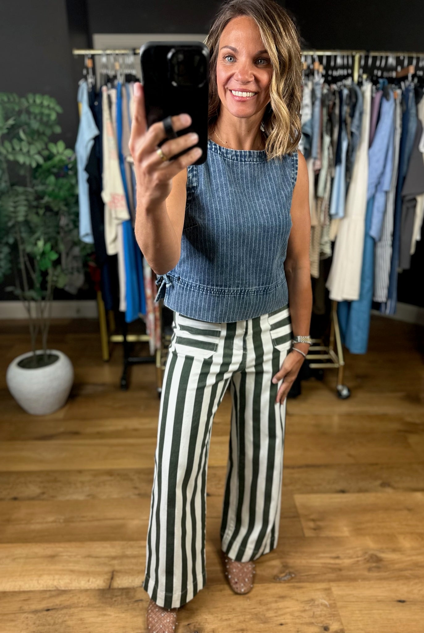 The Claire Striped Pant-Pants-ee:some-Anna Kaytes Boutique, Women's Fashion Boutique in Grinnell, Iowa