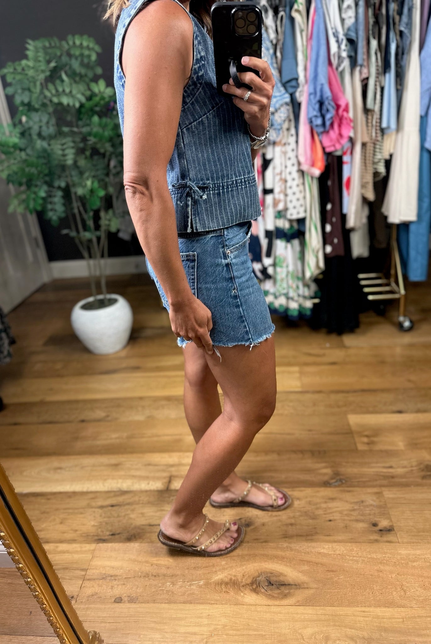 Better In Blue Denim Top-Sleeveless-Blu Pepper-Anna Kaytes Boutique, Women's Fashion Boutique in Grinnell, Iowa