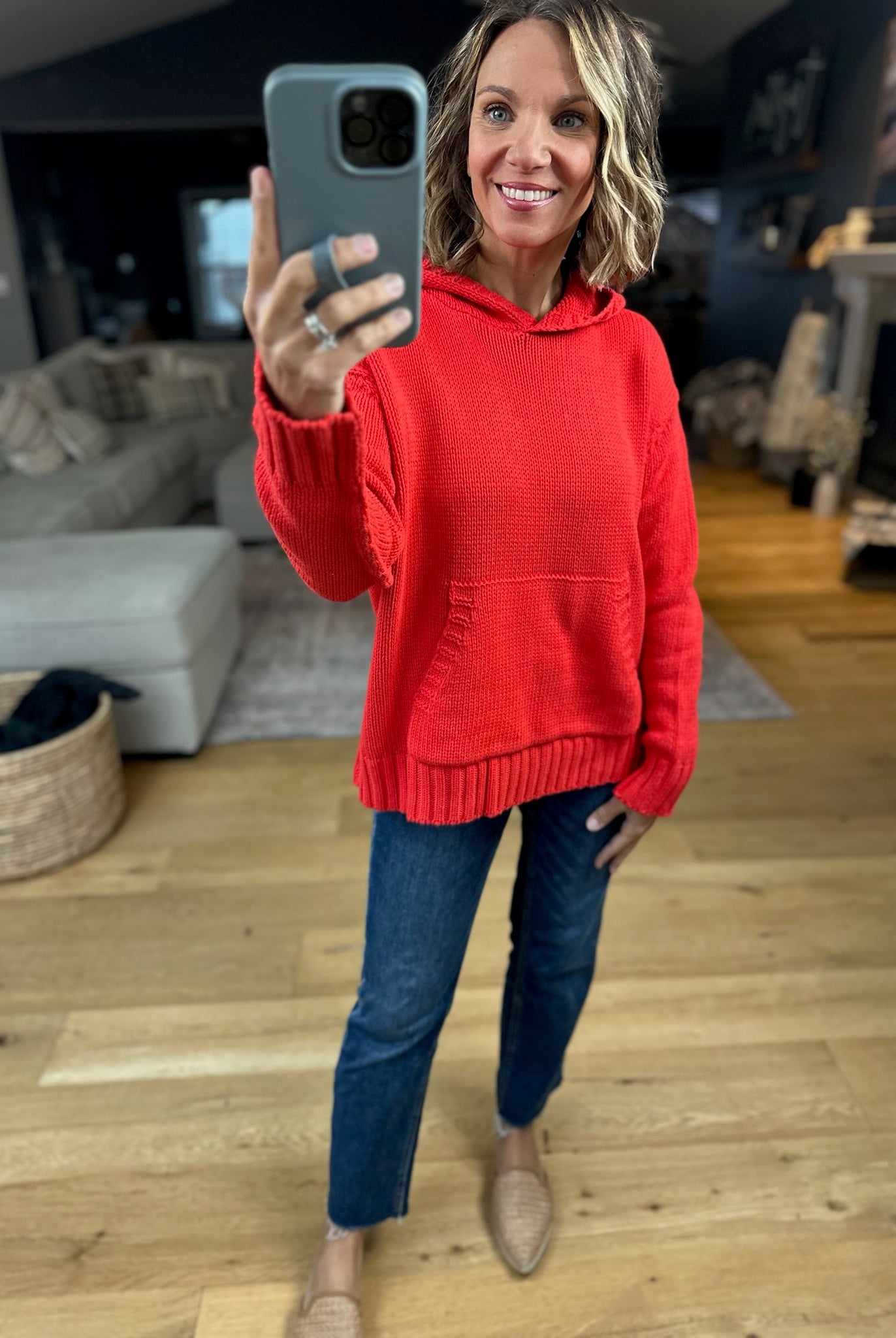 Always Present Knit Hoodie-Sweaters-Wishlist-Anna Kaytes Boutique, Women's Fashion Boutique in Grinnell, Iowa