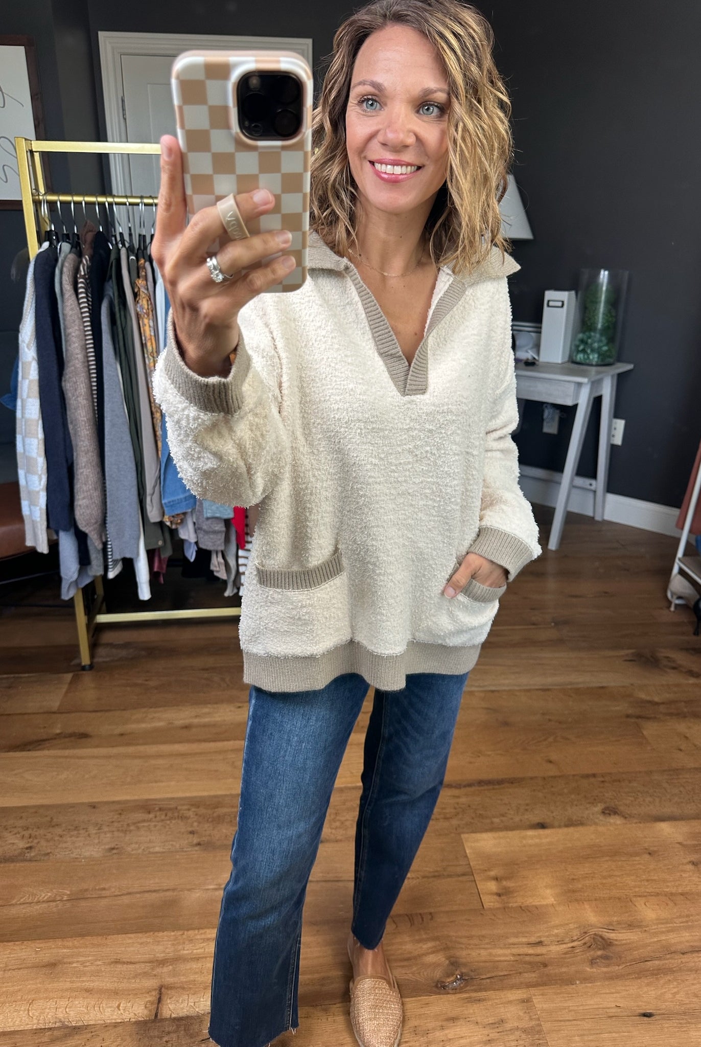 Walk In The Park Collared Pullover Top - Multiple Options-Easel-Anna Kaytes Boutique, Women's Fashion Boutique in Grinnell, Iowa