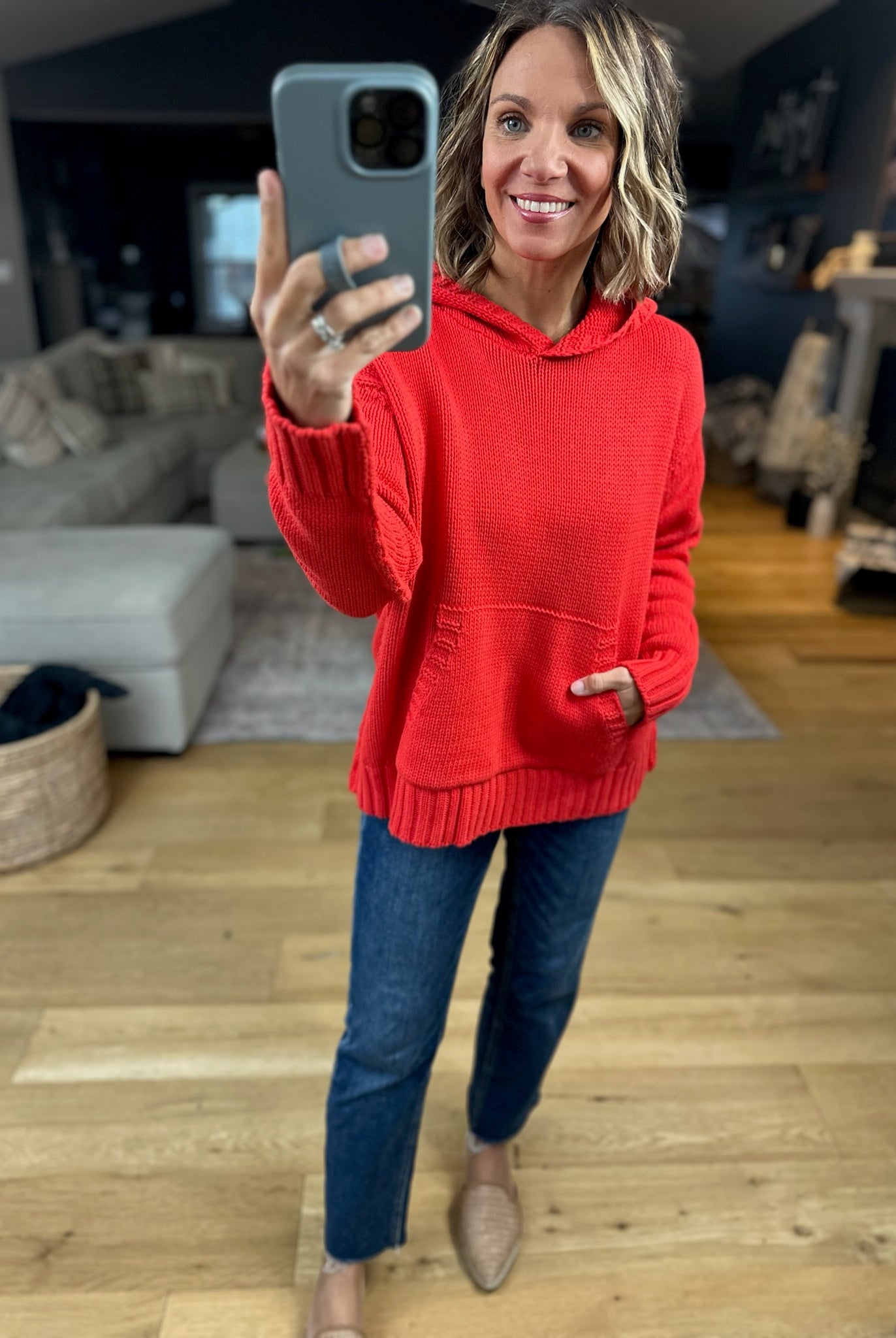 Always Present Knit Hoodie-Sweaters-Wishlist-Anna Kaytes Boutique, Women's Fashion Boutique in Grinnell, Iowa